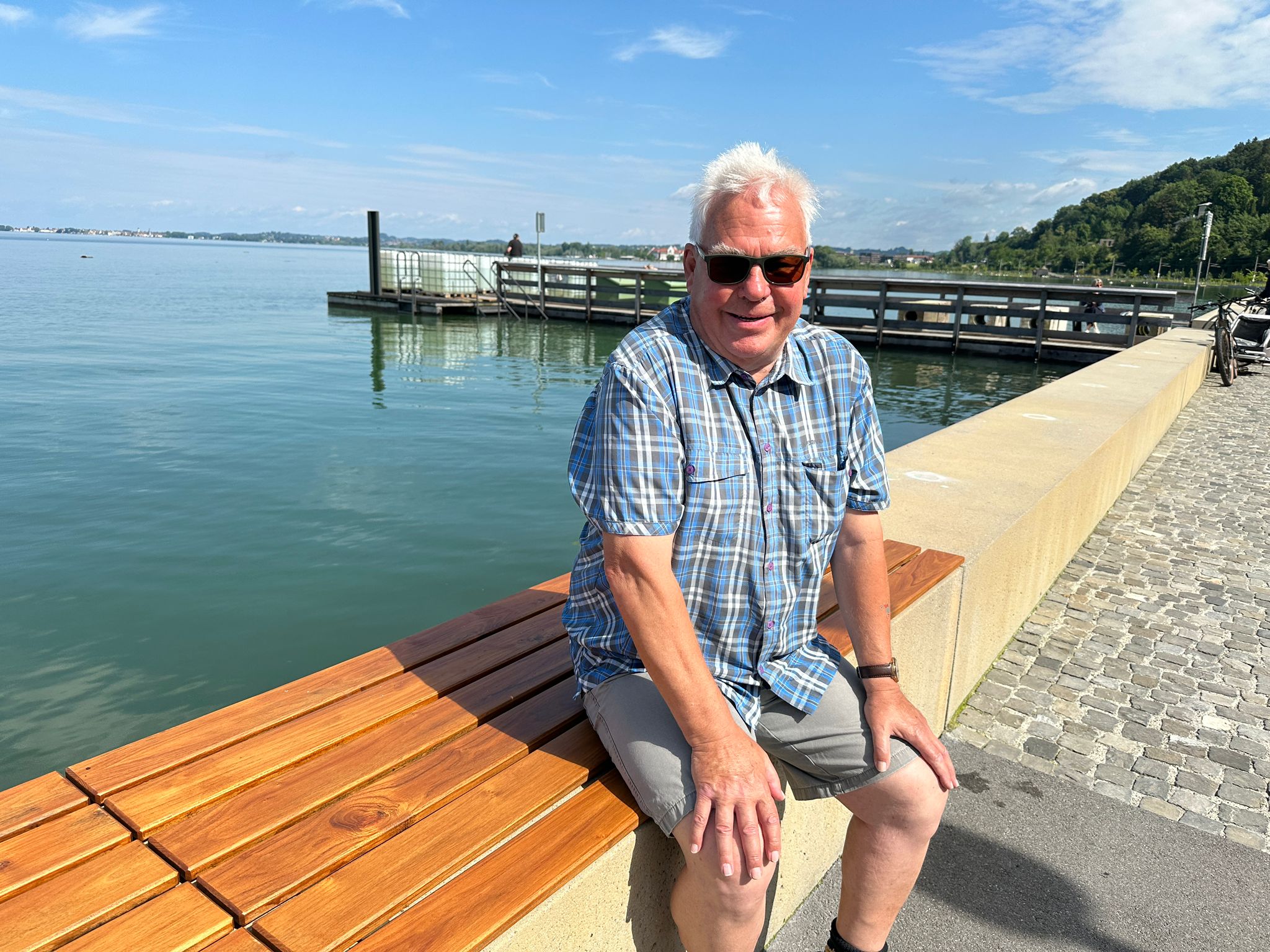 Walter Österle aus Bregenz ist öfters am See.