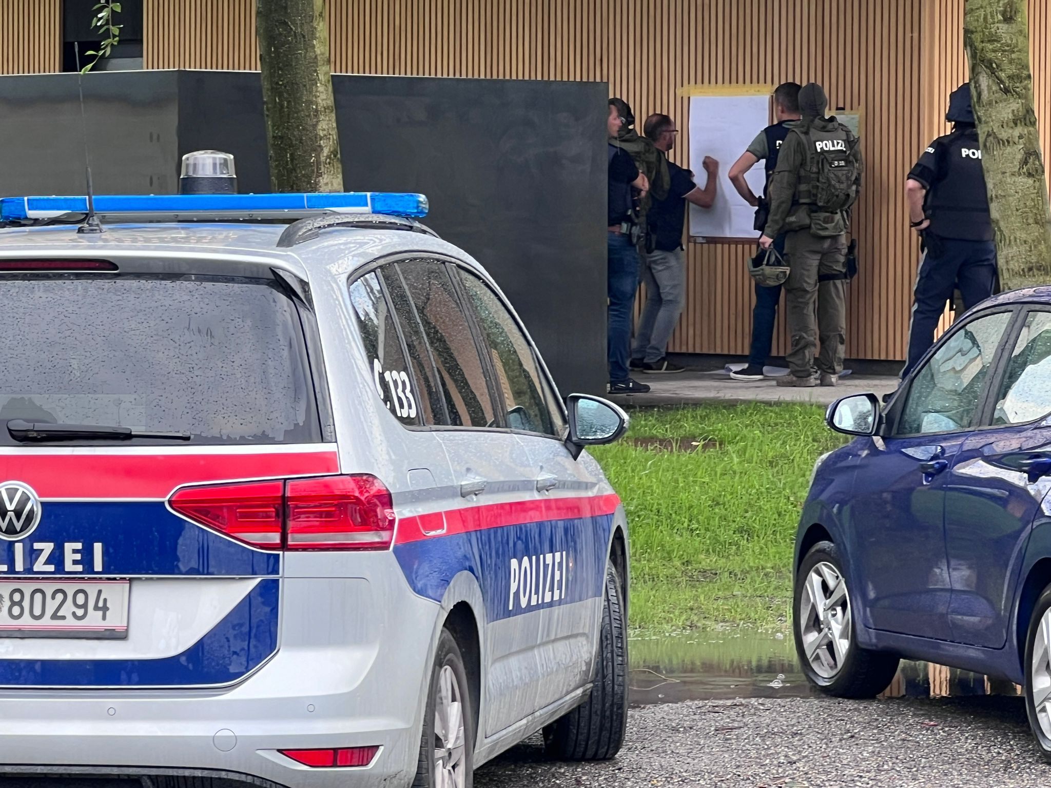 Großeinsatz der Polizei in Lustenau