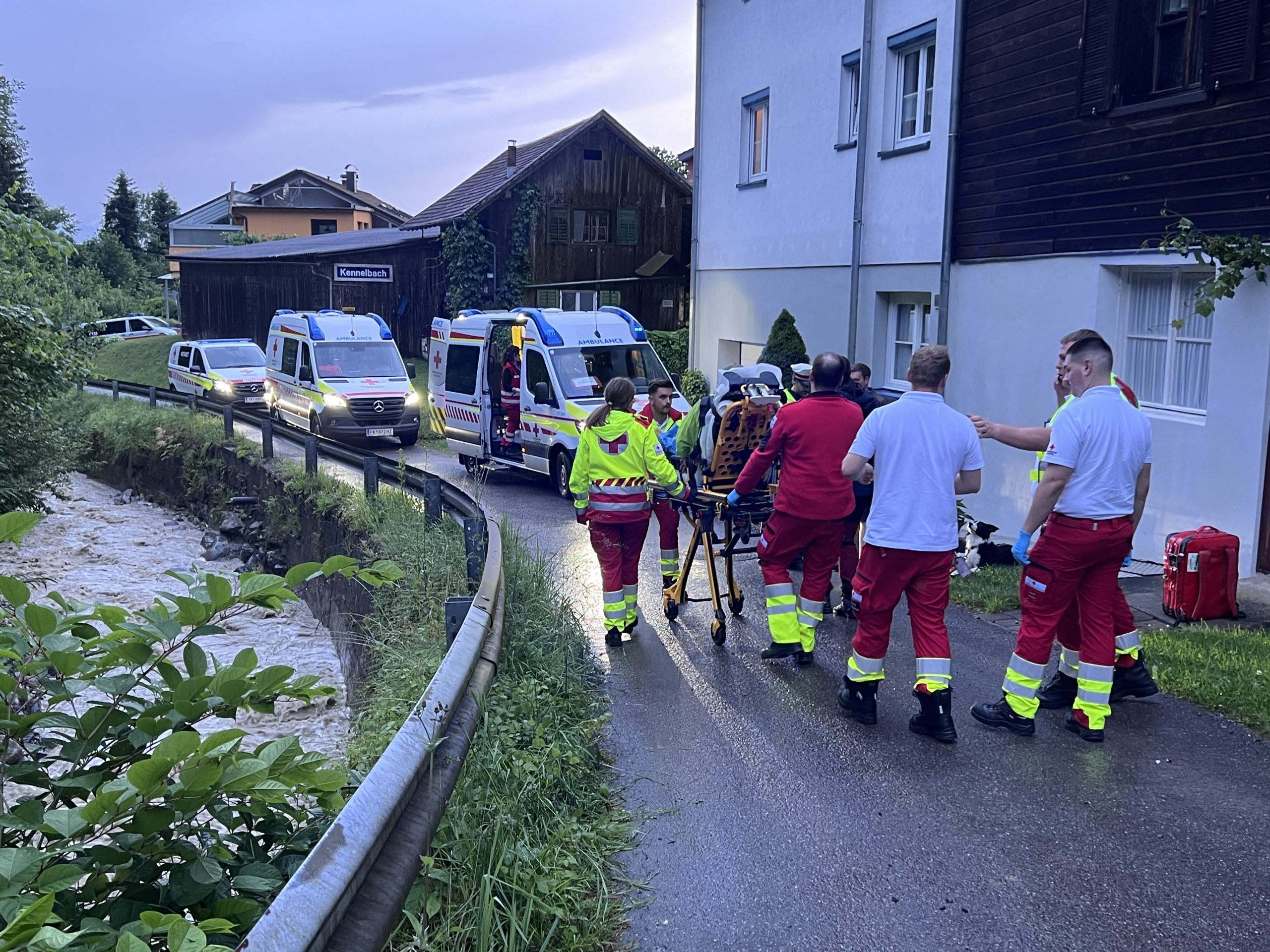 Unfall in Kennelbach, der Hergang ist noch Stand der Ermittlungen.