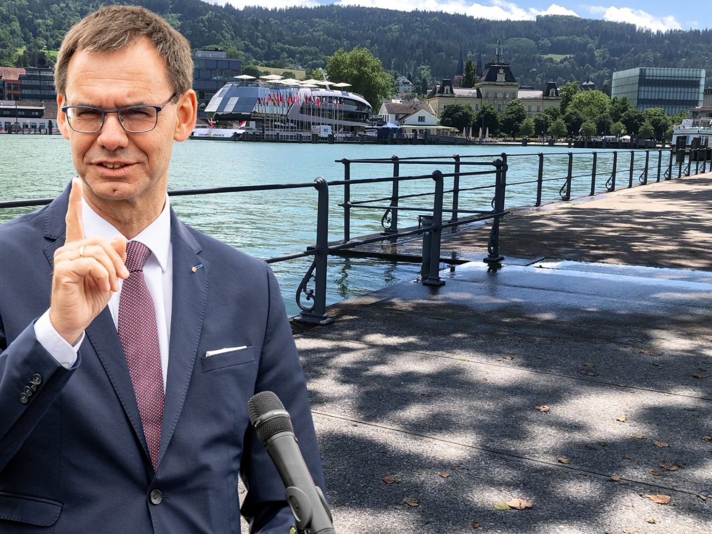 So sieht der Bodensee aktuell am Dienstagnachmittag aus.