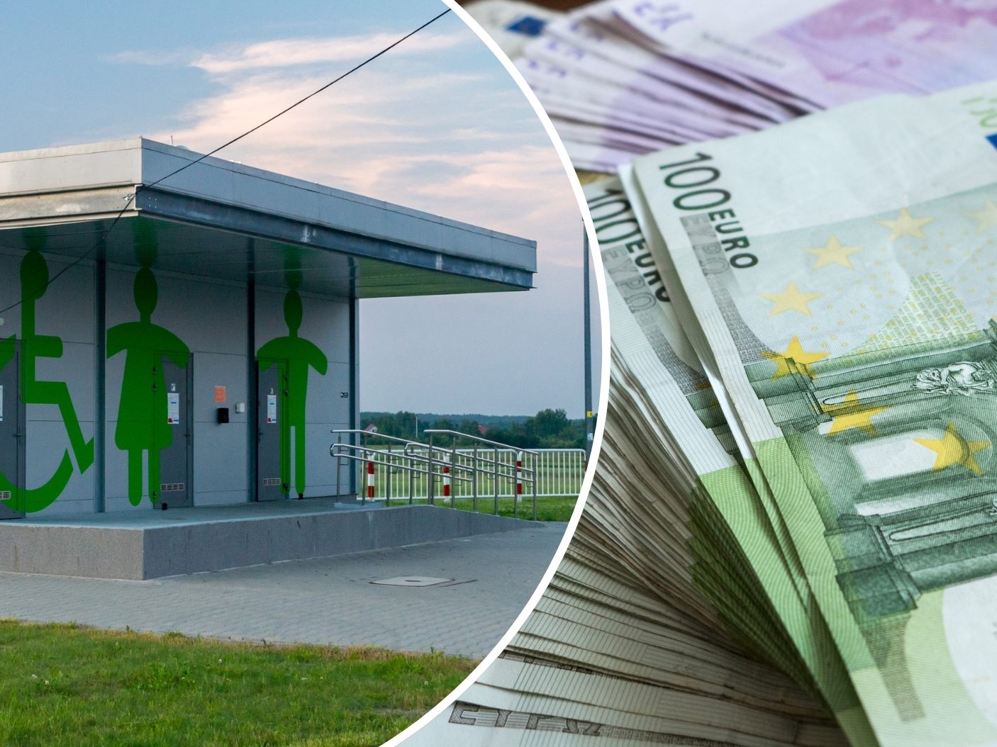 Ein 20-Jähriger hat bei einem Toiletten-Kurzstopp an einer Autobahn-Raststätte 26.000 Euro liegen gelassen. (Symbolbild)
