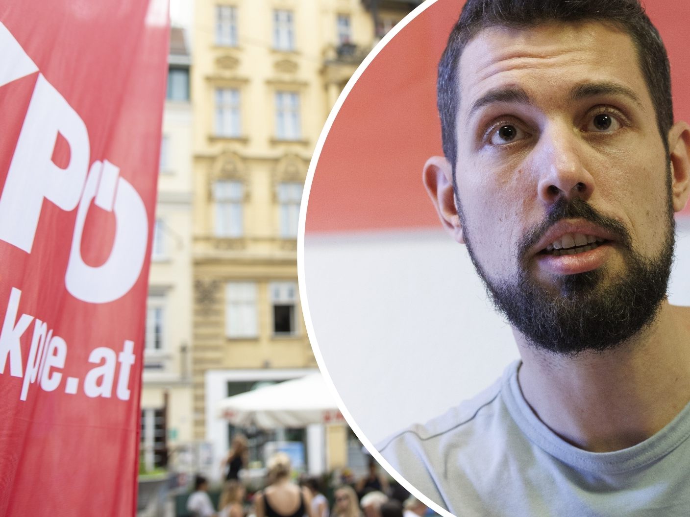 Die KPÖ will mit Spitzenkandidat Tobias Schweiger (r.) in den Nationalrat einziehen.