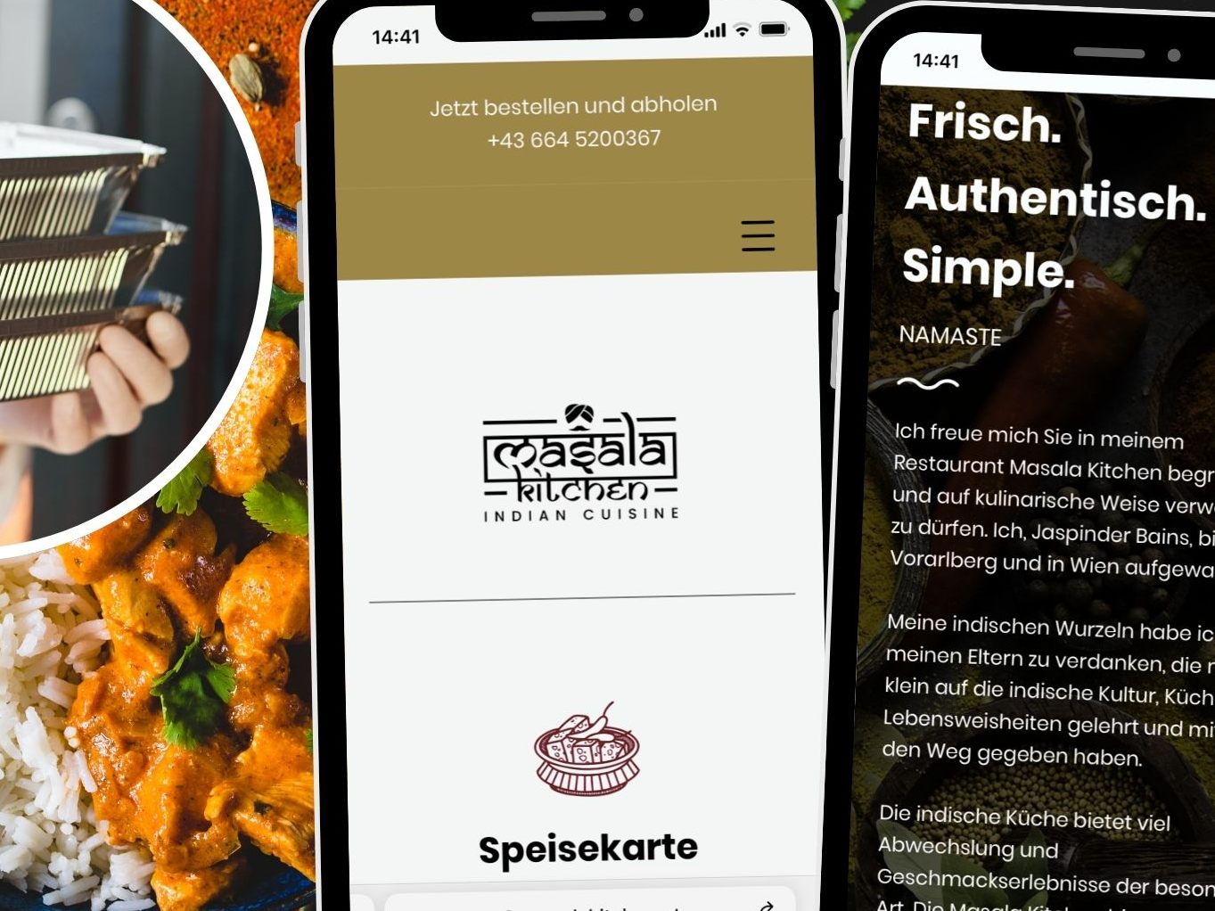 Das Restaurant bietet eine breite Palette an indischen Spezialitäten.