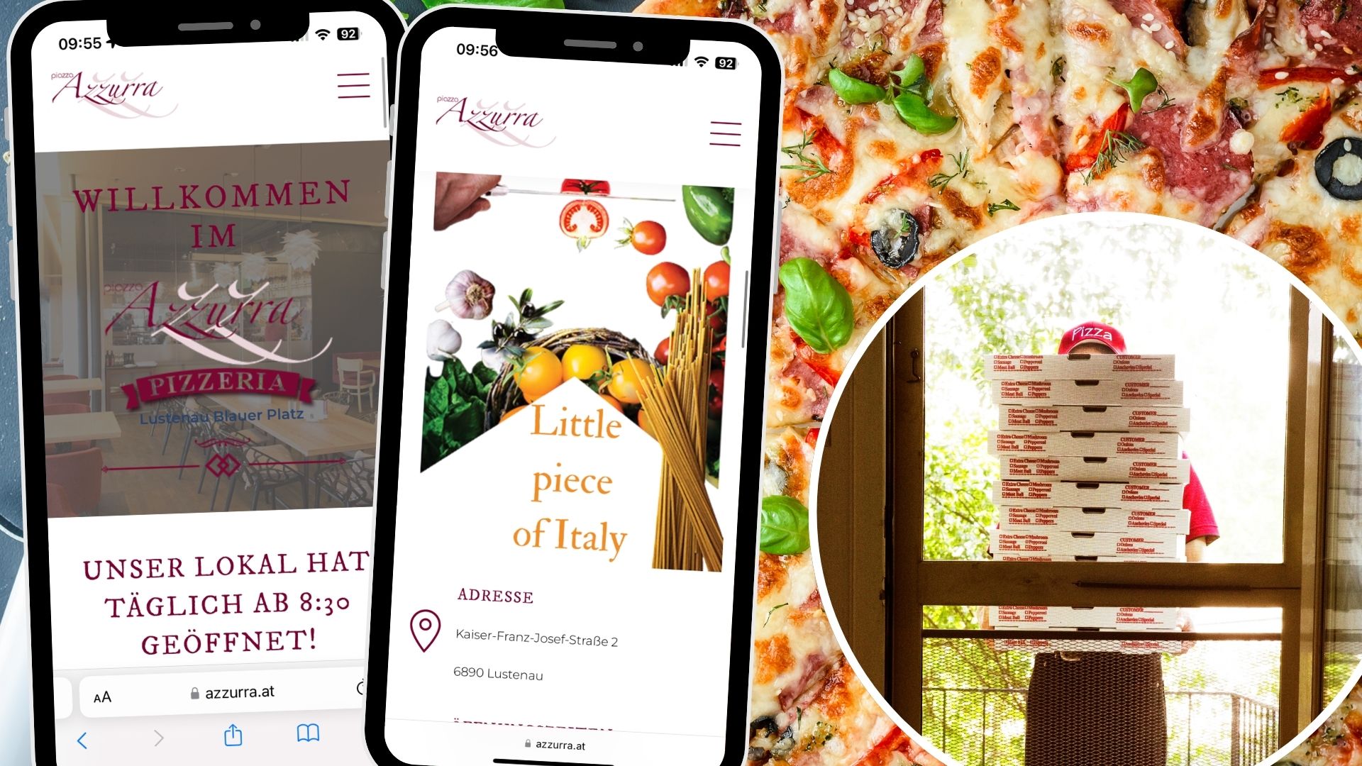 Ihr Stück Italien mit Jumbo-Pizza Genuss.