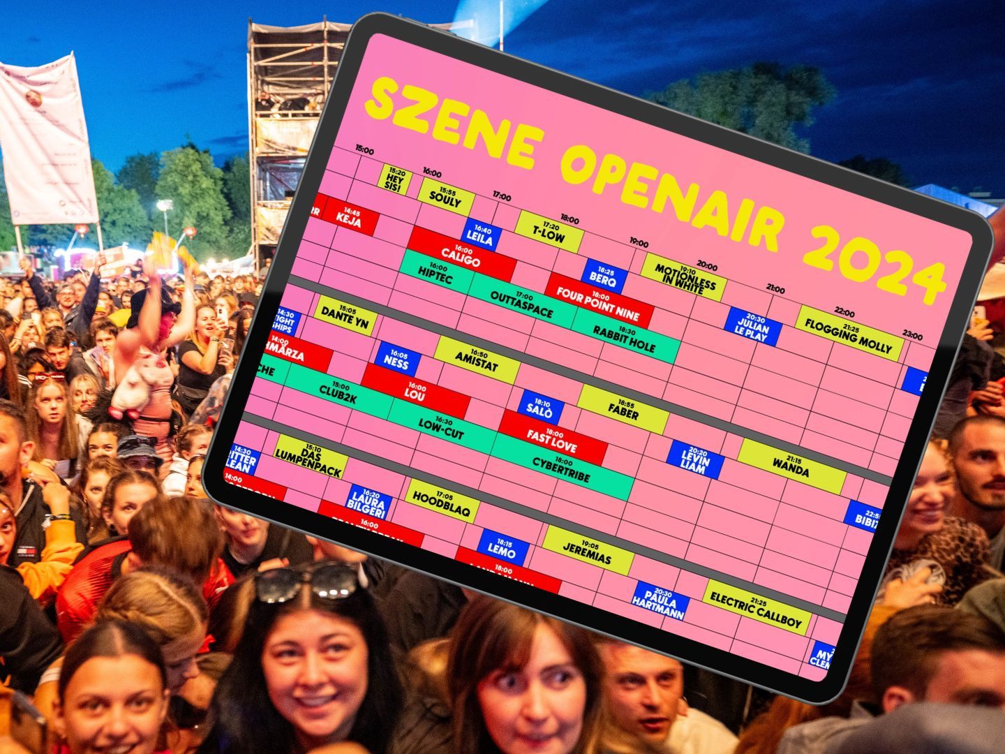 Der Timetable für das Szene Openair ist fix.