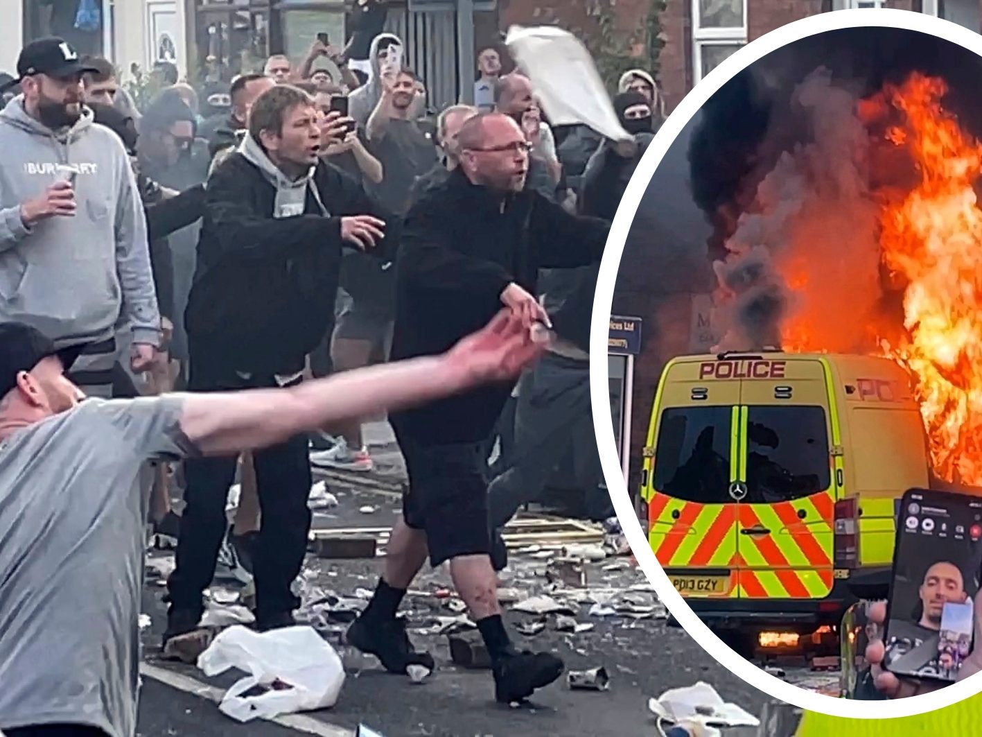 Bei schweren Ausschreitungen von Rechtsextremen nach dem tödlichen Messerangriff im englischen Southport sind 39 Polizisten verletzt worden.