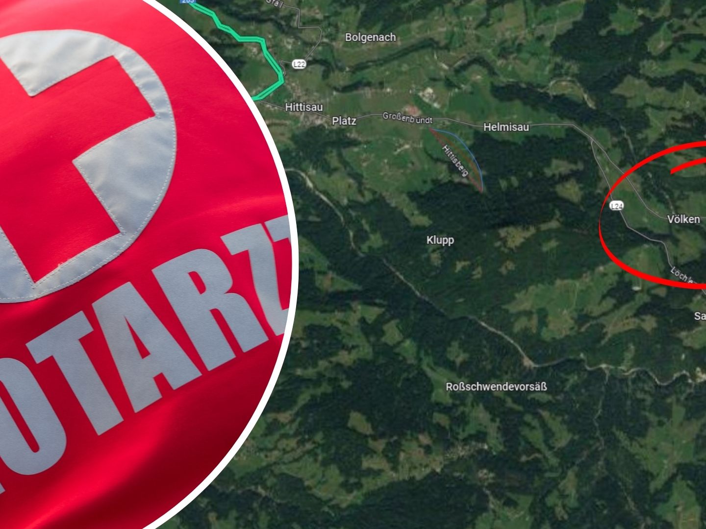 Die L5 musste nach dem Unfall für etwa eine Stunde gesperrt werden.