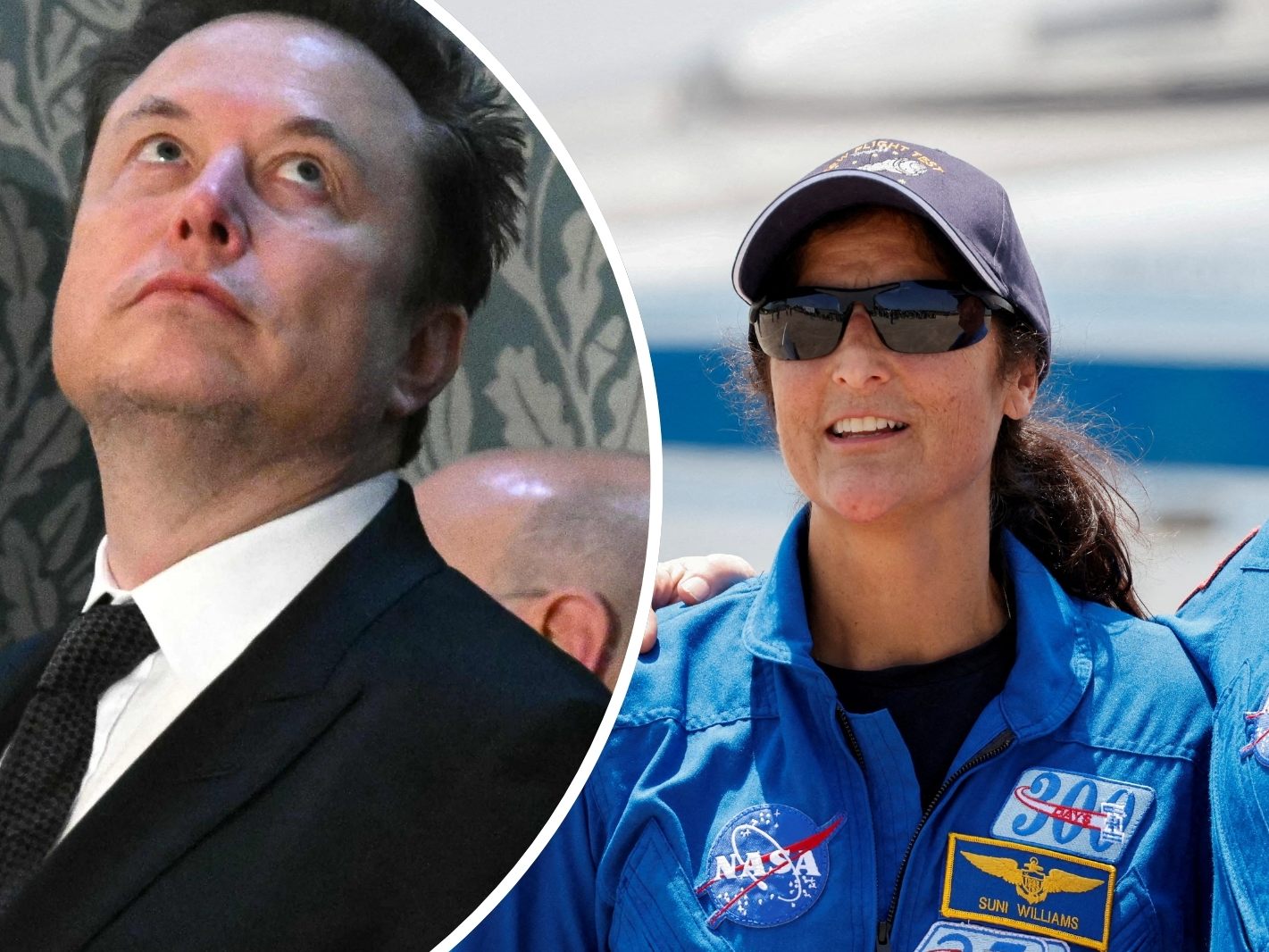 Suni Williams und Butch Wilmore (rechte Seite) werden wohl noch länger auf der ISS bleiben.