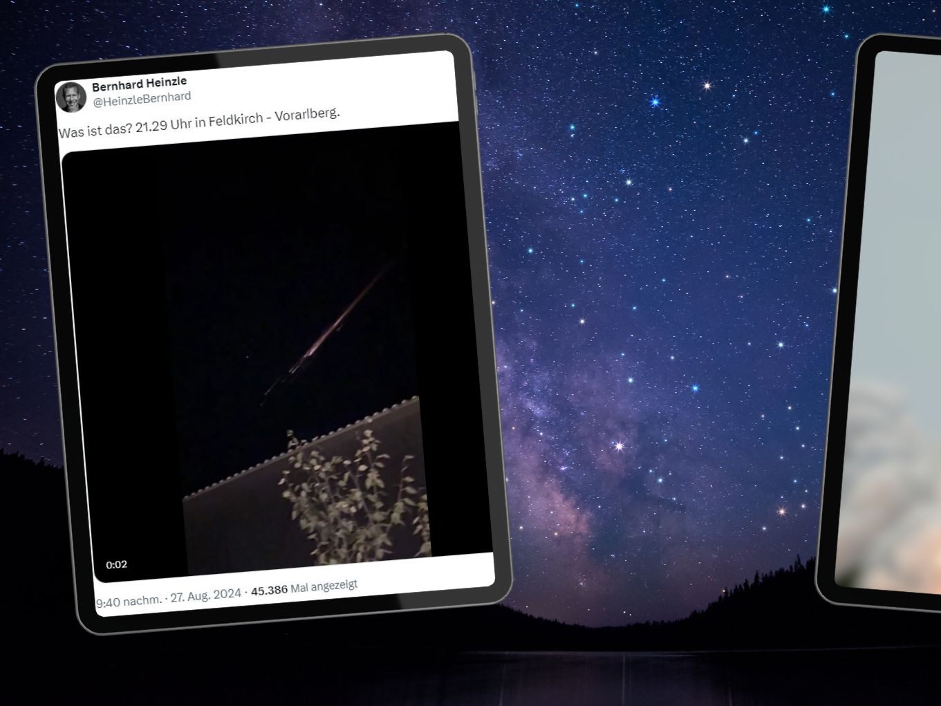Das Rätsel um den vermeintlichen Weltraumschrott über Vorarlberg wurde gelöst.