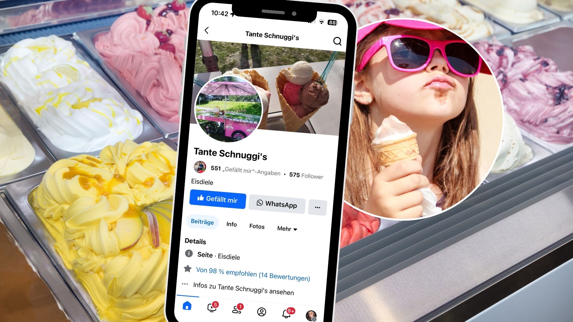Direkt am Alten Rhein hat sich ein ganz besonderer Ort für Eisliebhaber etabliert: Tante Schnuggi’s Eisfahrrad. 