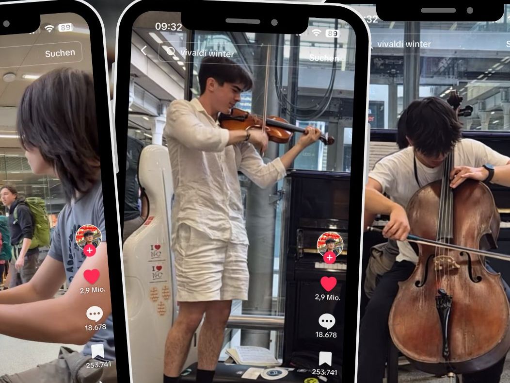 Drei talentierte Musiker verwandelten ein gewöhnliches Einkaufszentrum in eine Bühne der musikalischen Magie.