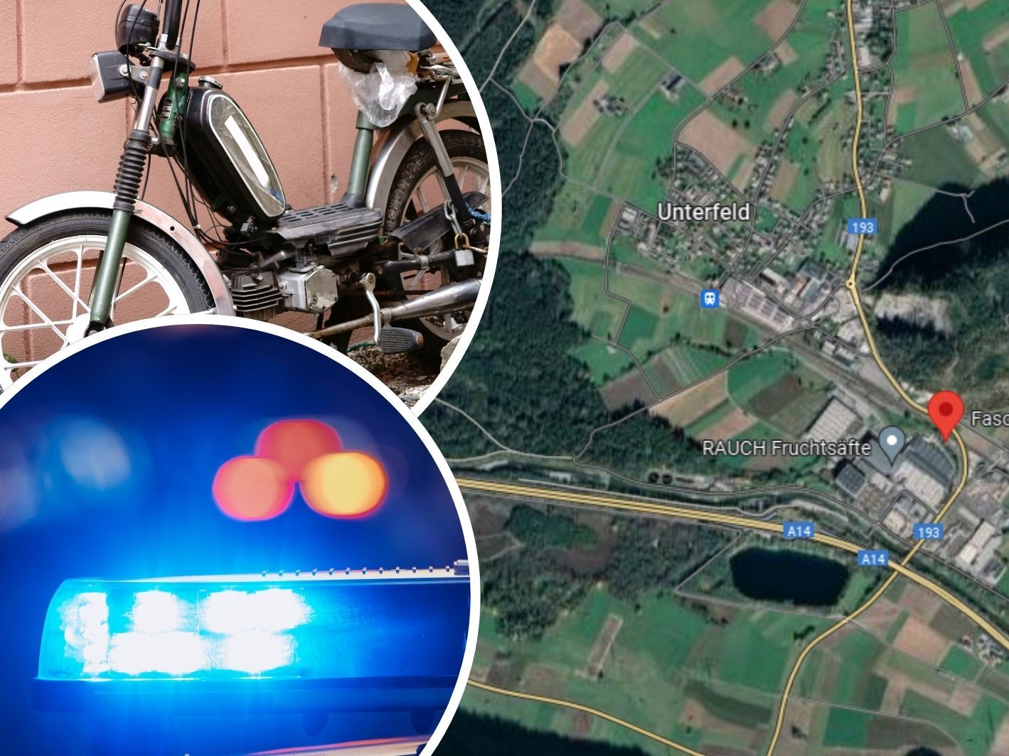 Der Mofalenker und sein 15-jähriger Beifahrer wurden an den Knien verletzt. Symbolbild.