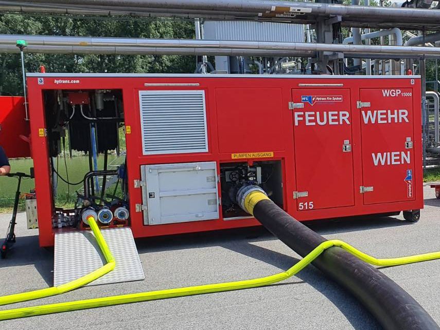 Hilfseinsatz der Berufsfeuerwehr Wien in Niederösterreich.