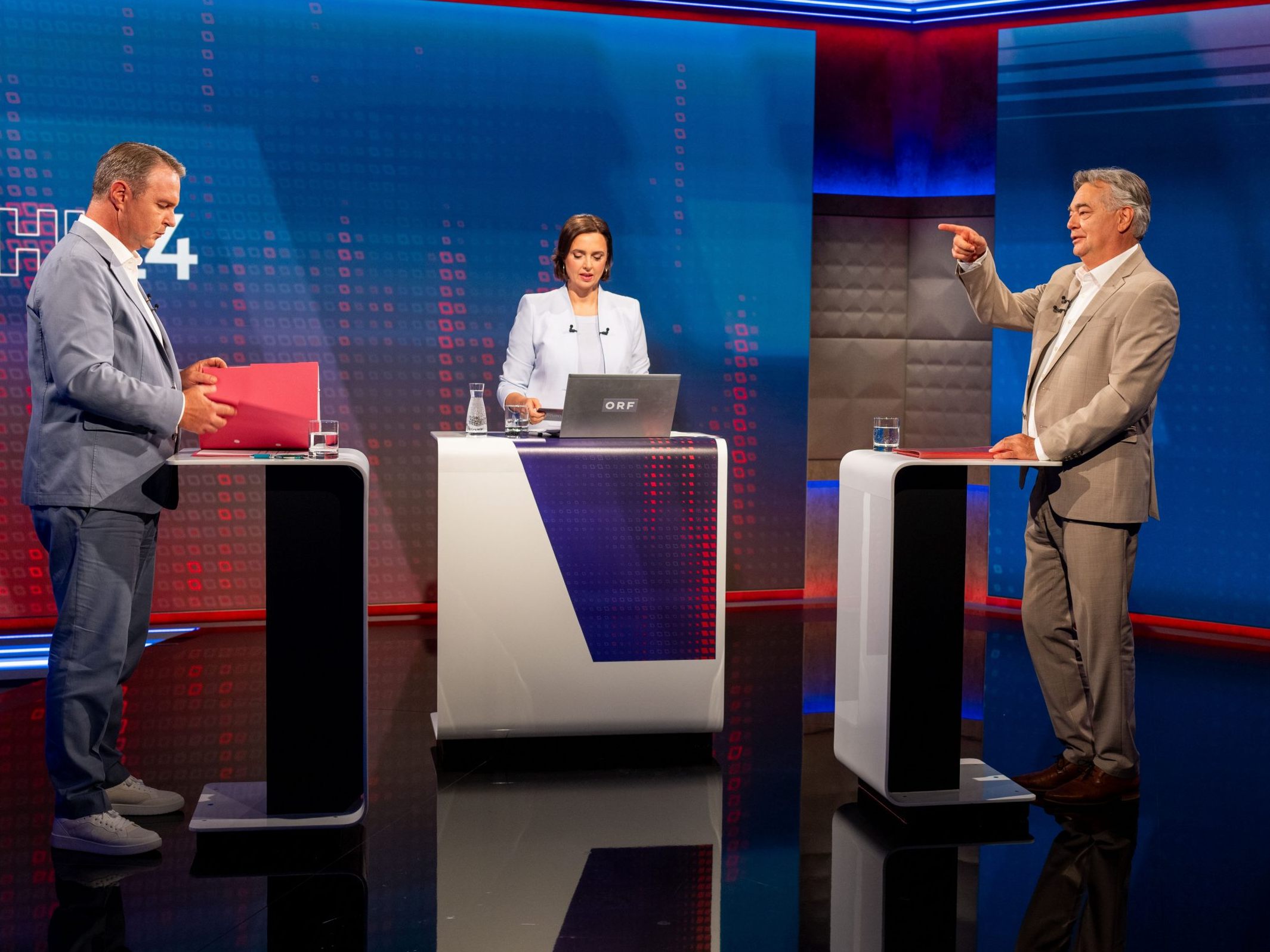Im ORF gab es zunächst das TV-Duell zwischen Babler und Kogler.