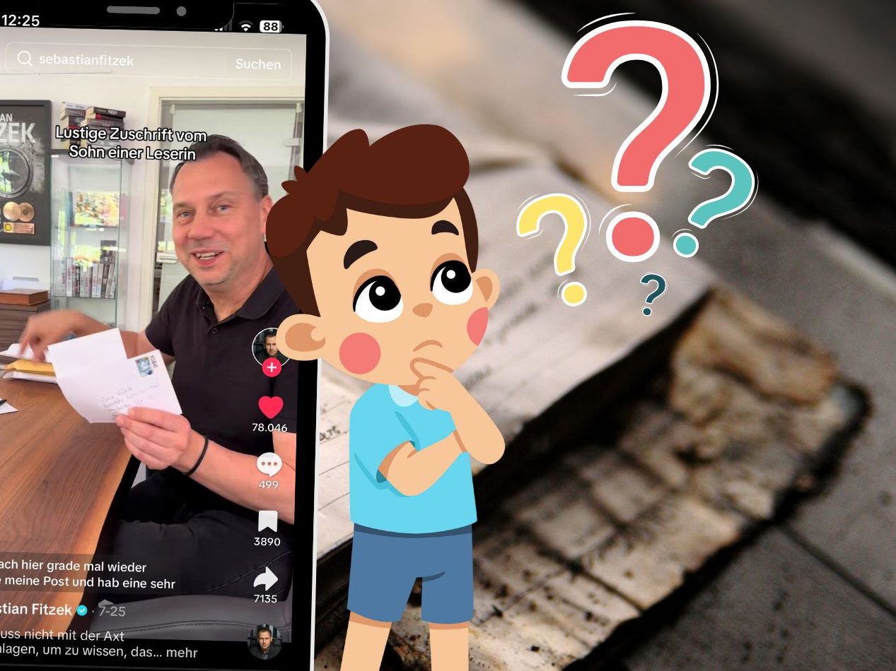 Bestseller-Autor Sebastian Fitzek sorgt auf TikTok für Lacher, als er eine humorvolle Zuschrift eines jungen Fans namens Ben vorliest.