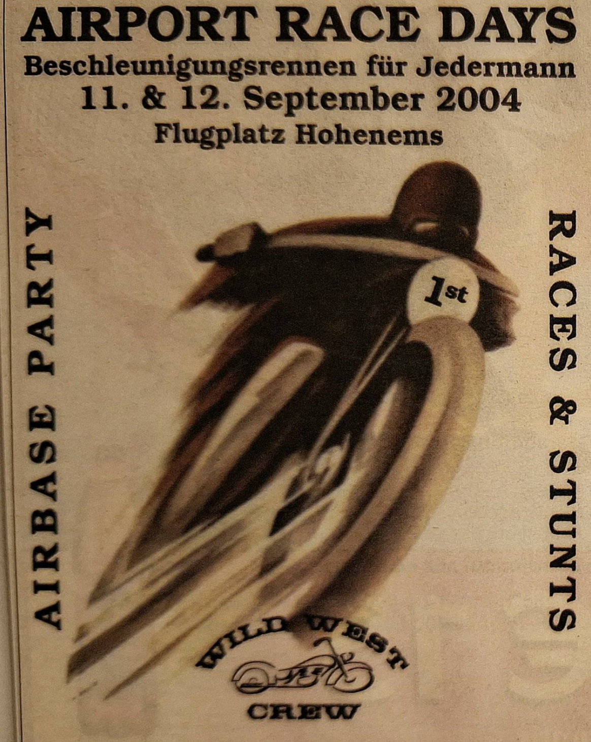 Ein Plakat von den ersten Racedays in Ems.