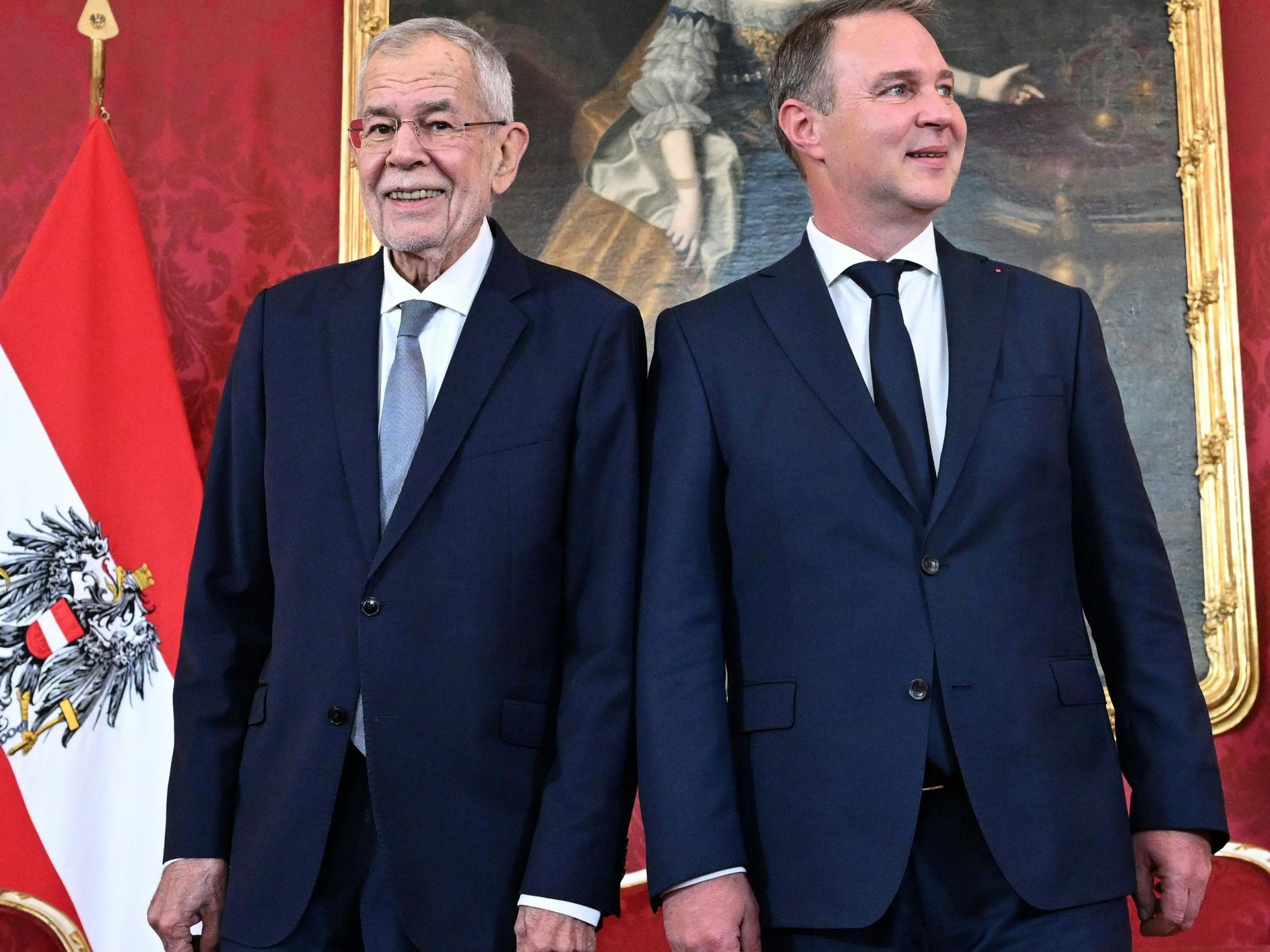 Bundespräsident Van der Bellen und SPÖ-Bundesparteivorsitzender Babler