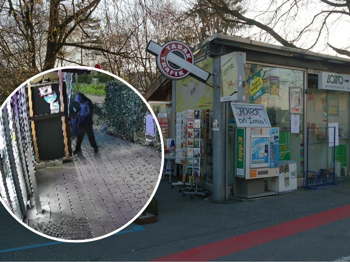 Ein Überwachungsvideo zeigt den dreisten Täter.