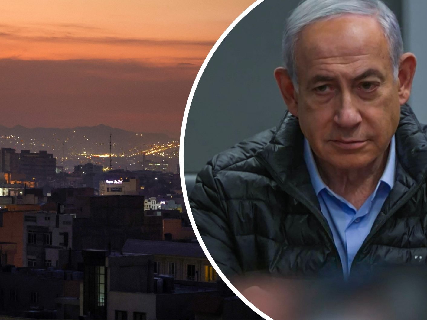 Netanyahu (r.) ließ auch Ziele in der iranischen Hauptstadt Teheran (l.) angreifen.