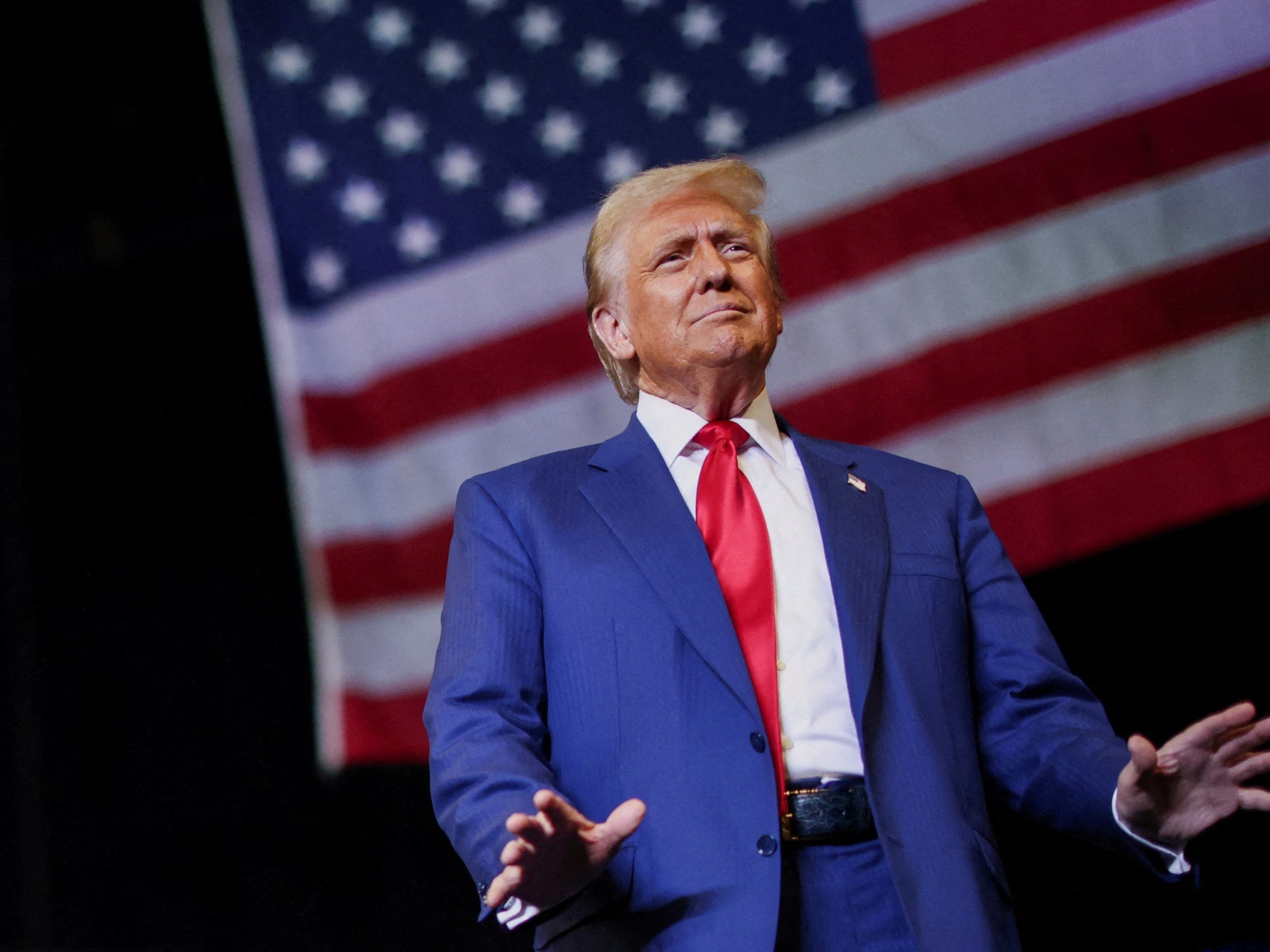 Ex-Präsident Donald Trump mobilisierte Wähler in New York.