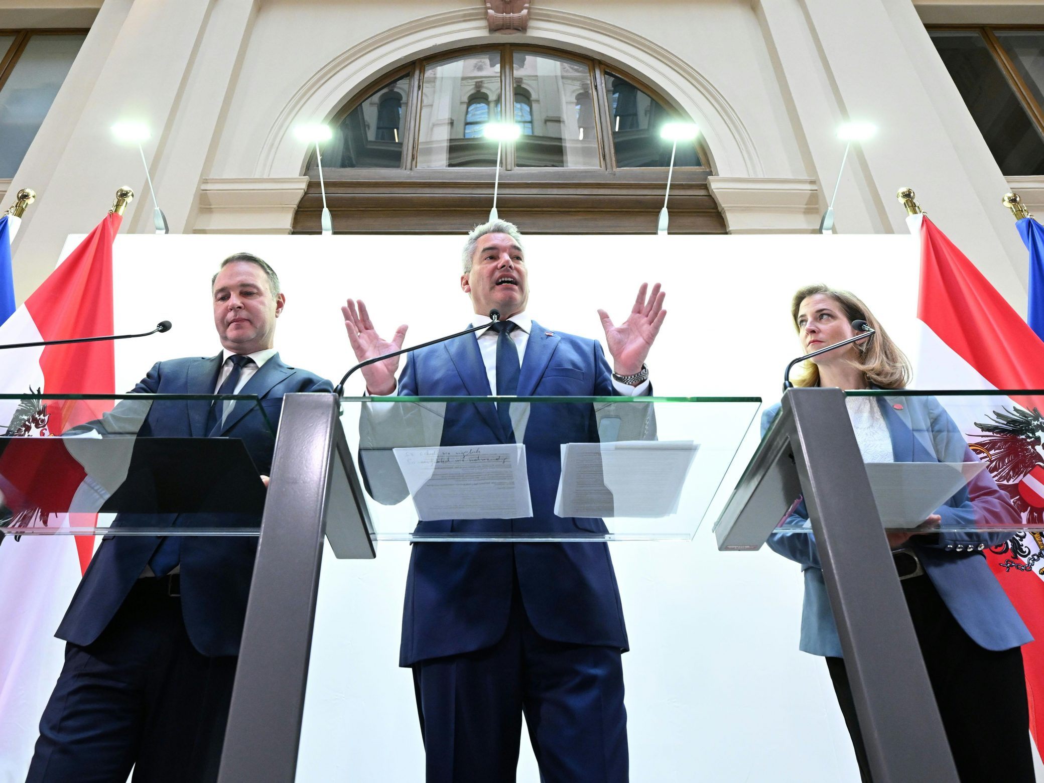 ÖVP, SPÖ und NEOS mit unterschiedlichen Vorstellungen