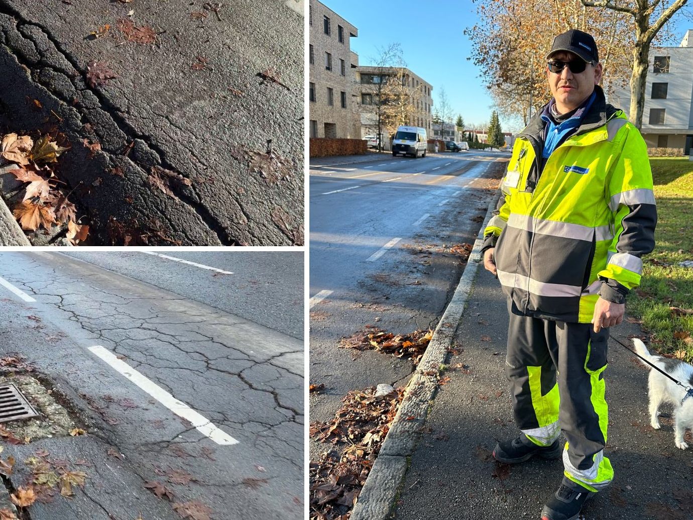 Anrainer bemängeln die Straßenverhältnisse in Kastenlangen – besonders am Radstreifen.