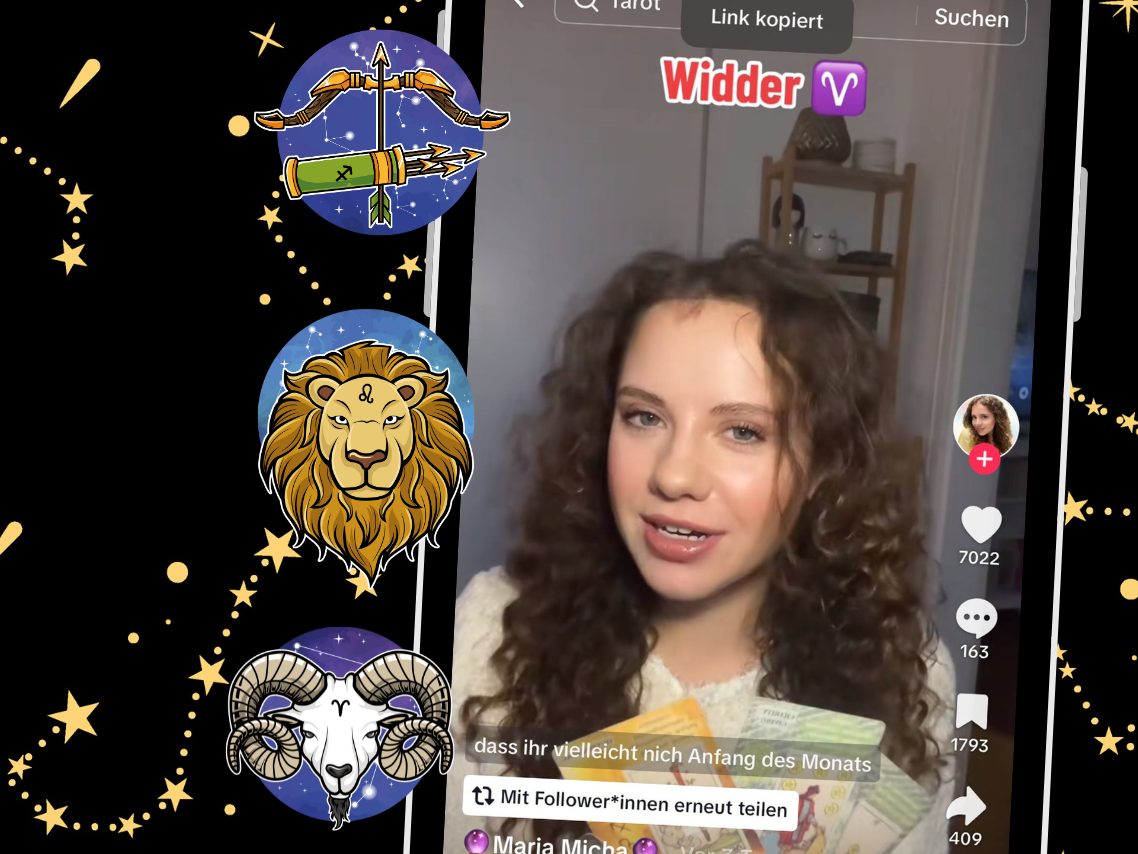TikTokerin Maria Micha liefert eine Tarot-Vorhersage für Widder, Löwe und Schütze, mit Themen von Kraftschub und Selbstreflexion bis hin zu Veränderungen und Balance im Leben.