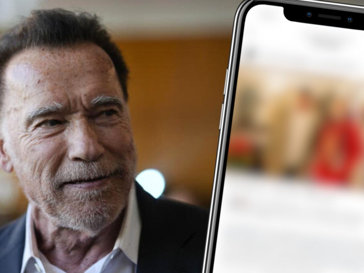 Arnold Schwarzenegger in ungewohntem Look.