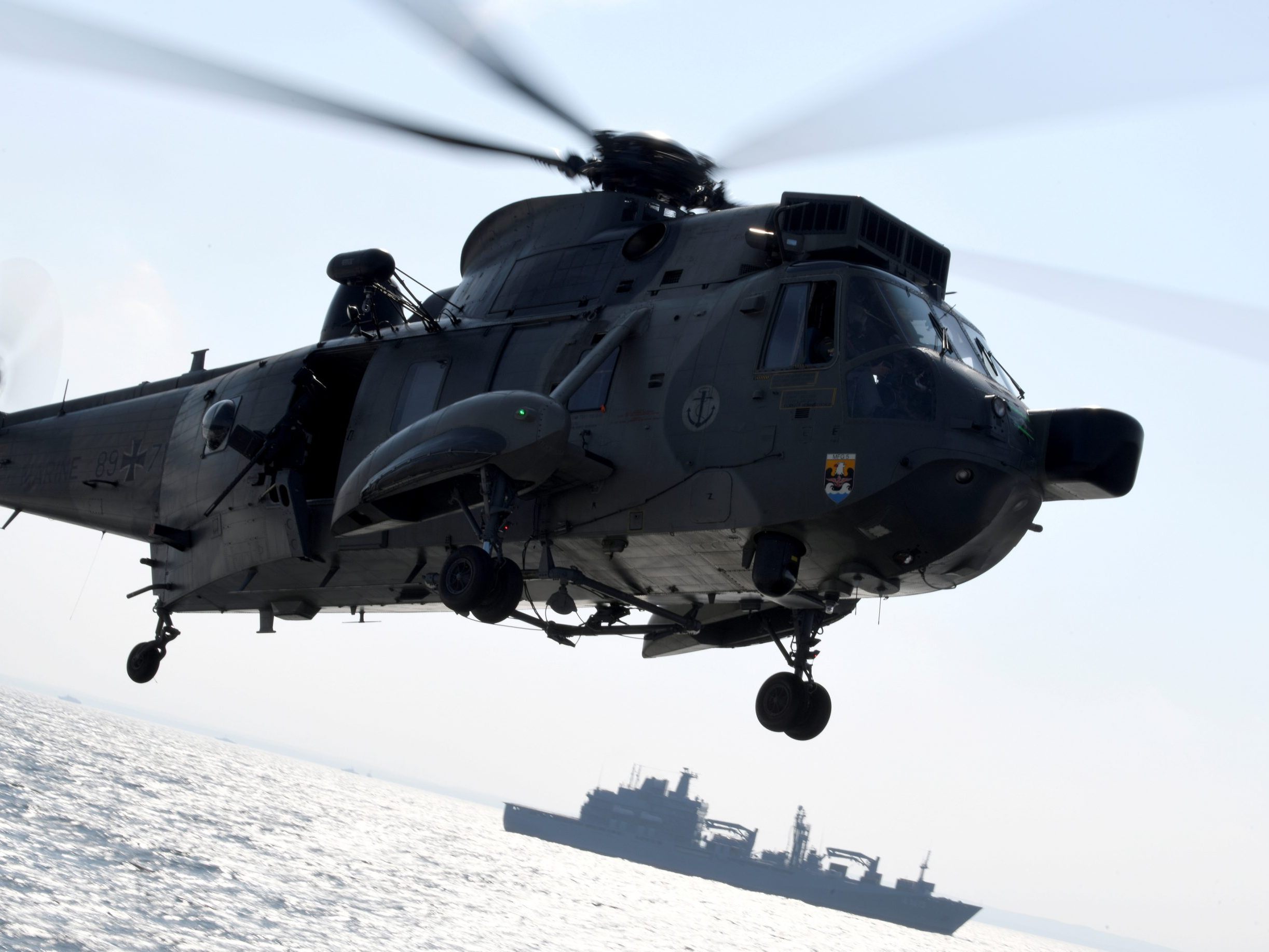 Ein "Sea King"-Helikopter der Deutschen Marine im Einsatz. (Symbolbild)
