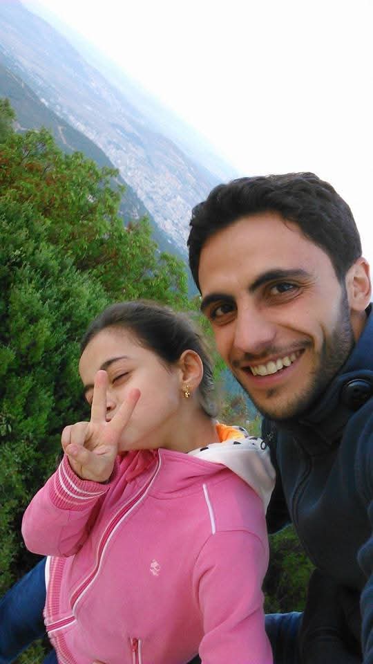 Aljardi seiner Flucht in In Masyaf mit seiner Schwester, die damals acht Jahre alt war. Heute ist sie 19 Jahre alt.
