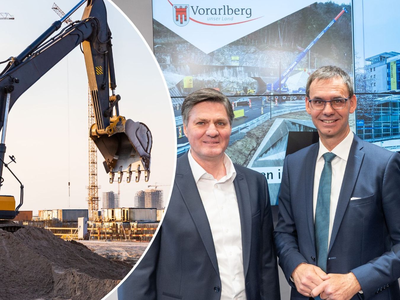 Beim Pressefoyer wurden am Dienstag die Hochbau- und Straßenbauprogramme des Landes Vorarlberg für das Jahr 2025 vorgestellt.