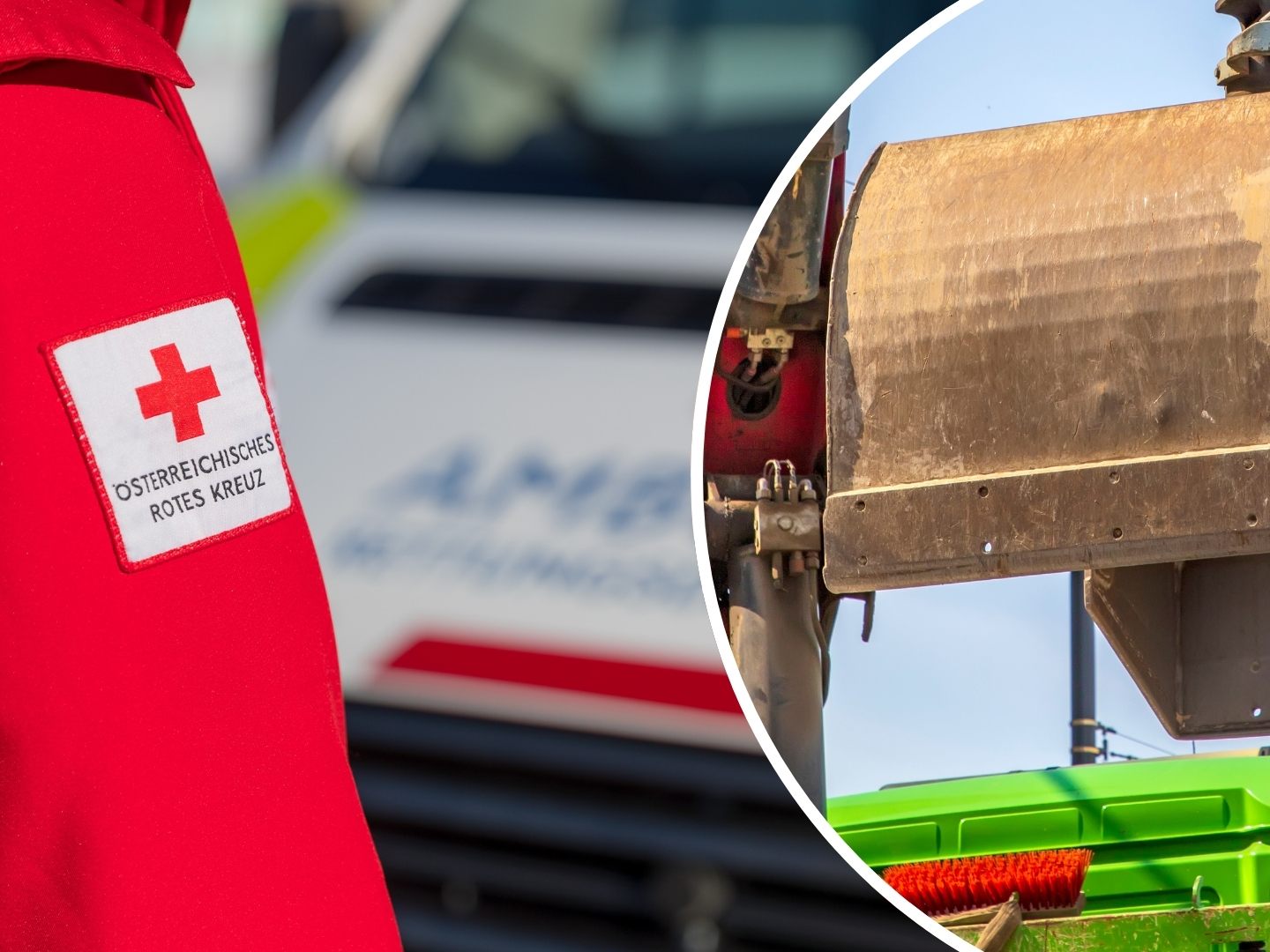 Am Freitag ereignete sich ein schwerer Arbeitsunfall bei Humusierungsarbeiten.
