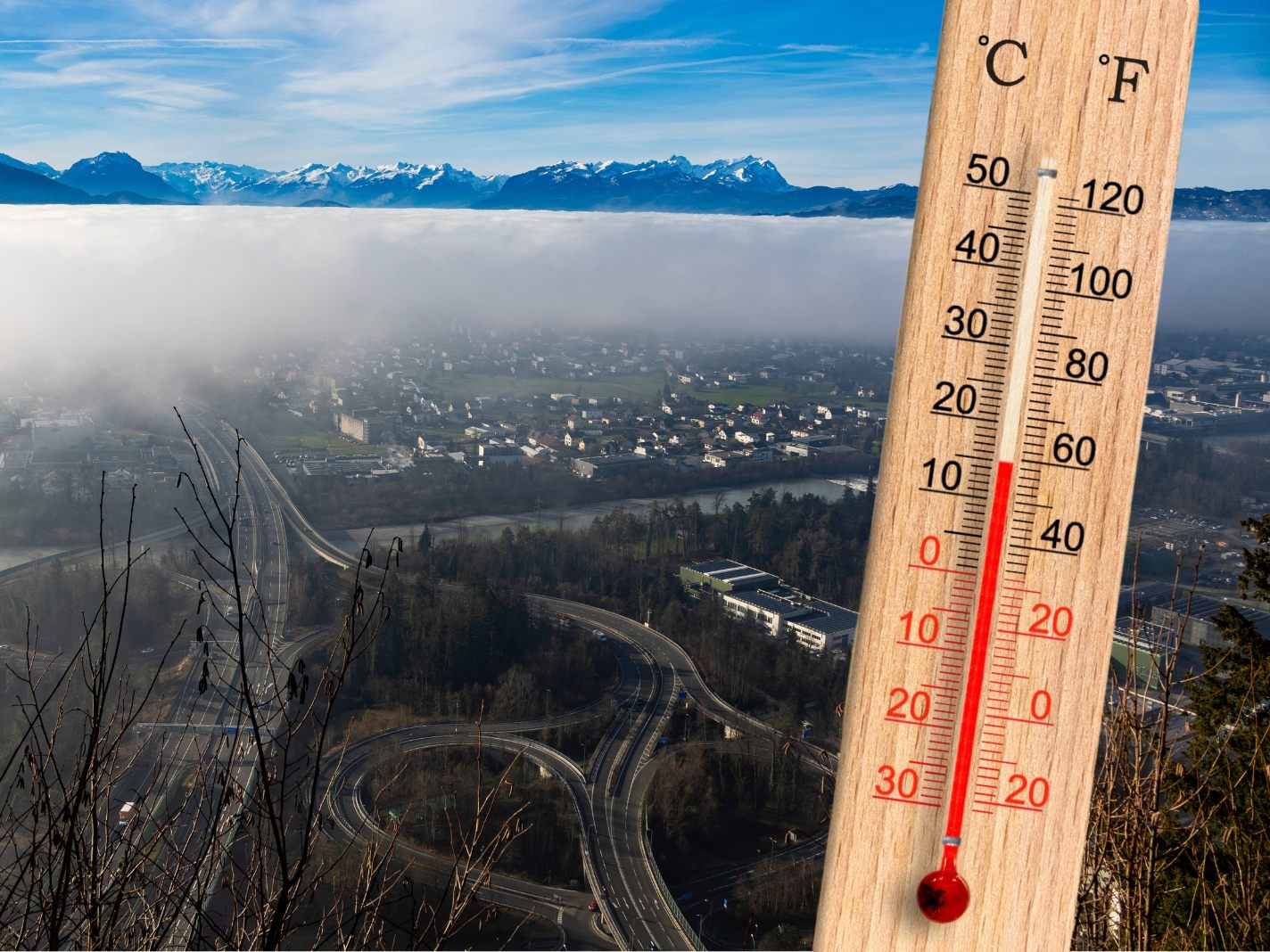 Mit auflebendem Südföhn wird es ab Sonntag sehr mild.