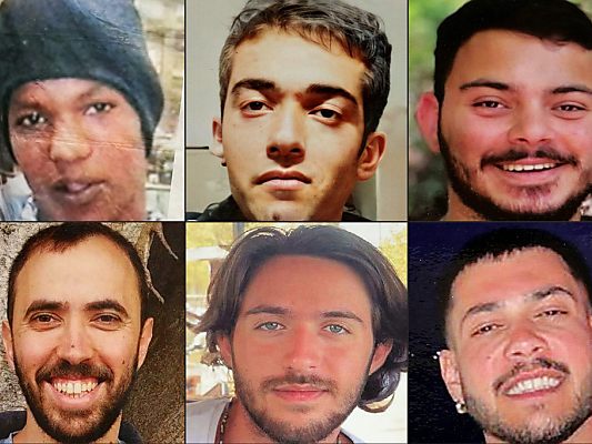 Tal Shoham (u.l.) und die anderen freizulassenden Geiseln