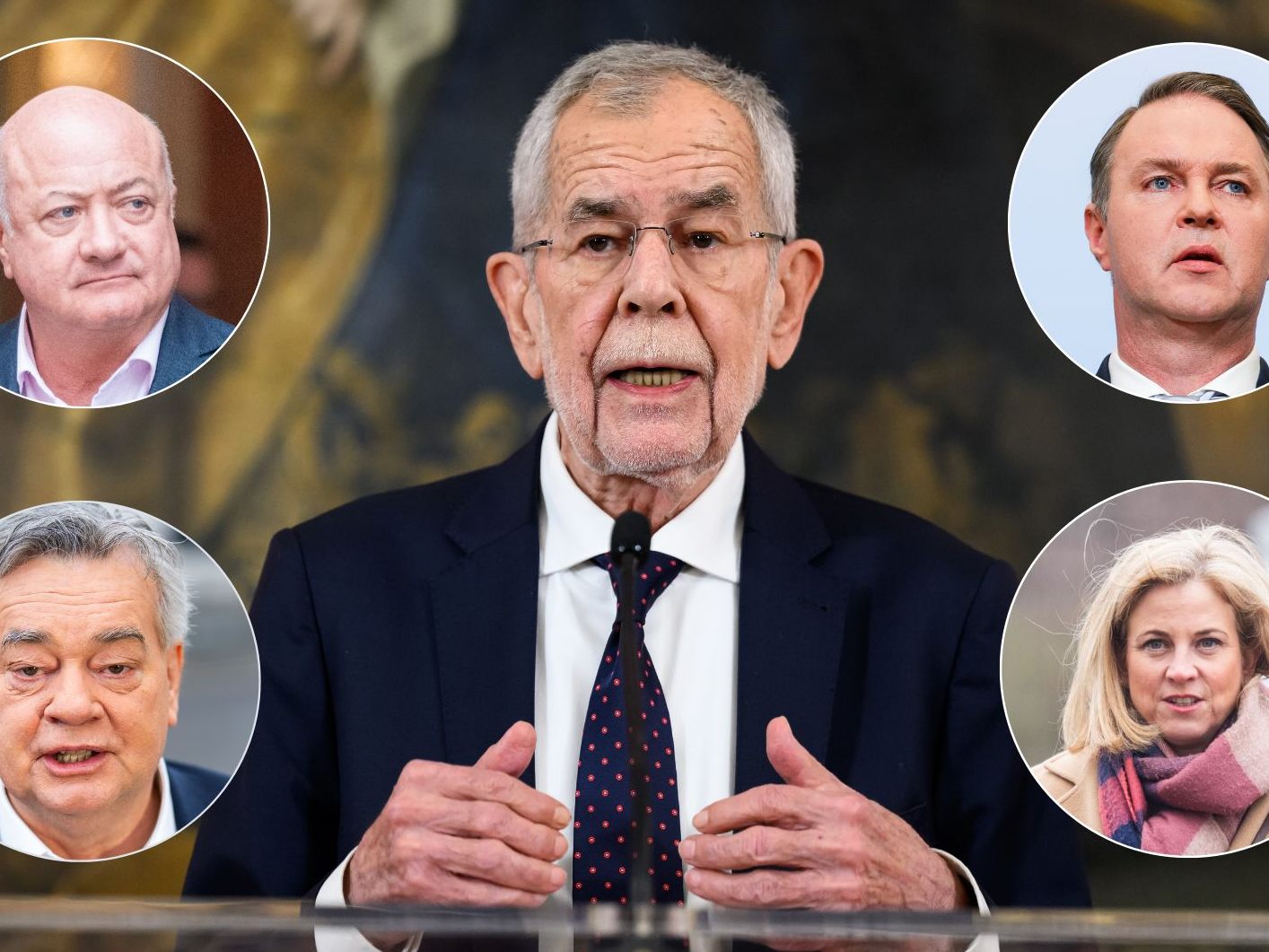Parteispitzen bei Van der Bellen