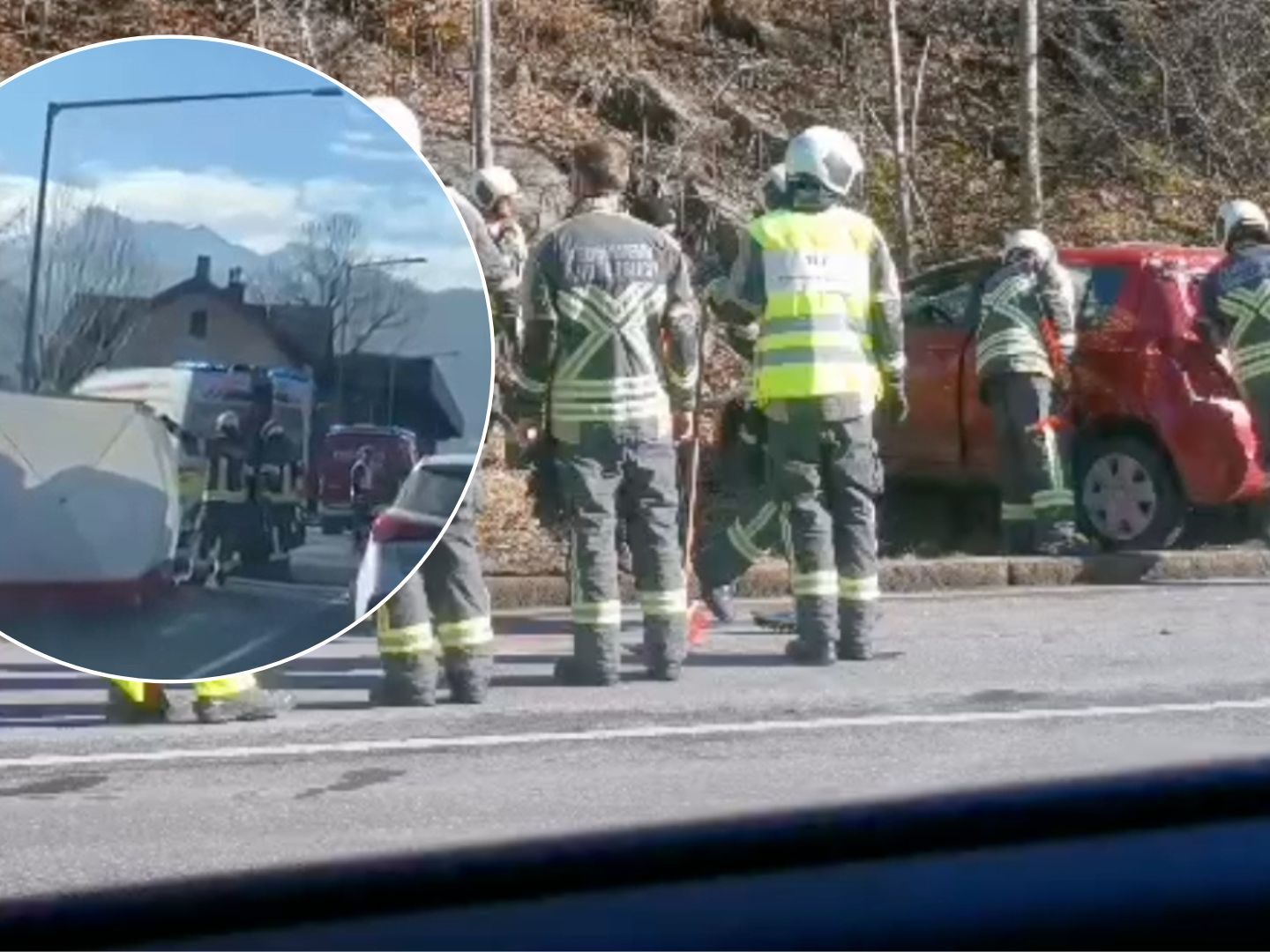 Unfall und Folgeunfall in Andelsbuch.