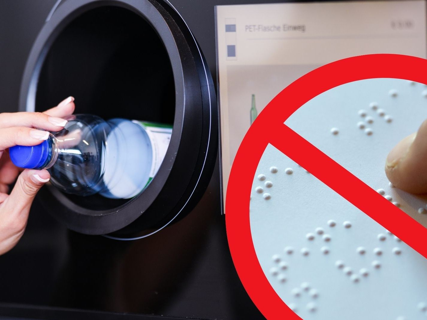 Das Pfandsystem ist nicht barrierefrei für blinde und sehbehinderte Menschen.