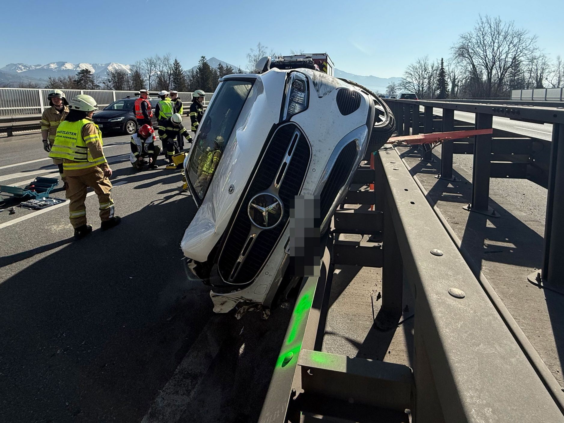 Einsatz nach Unfall auf der A14