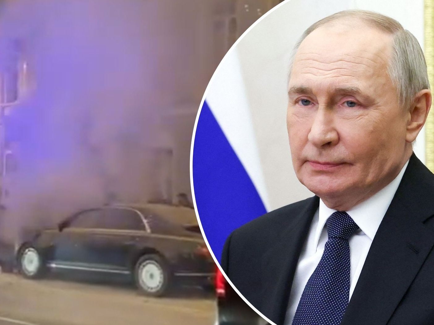 Limousine aus Putins Staatsflotte ging in Flammen auf