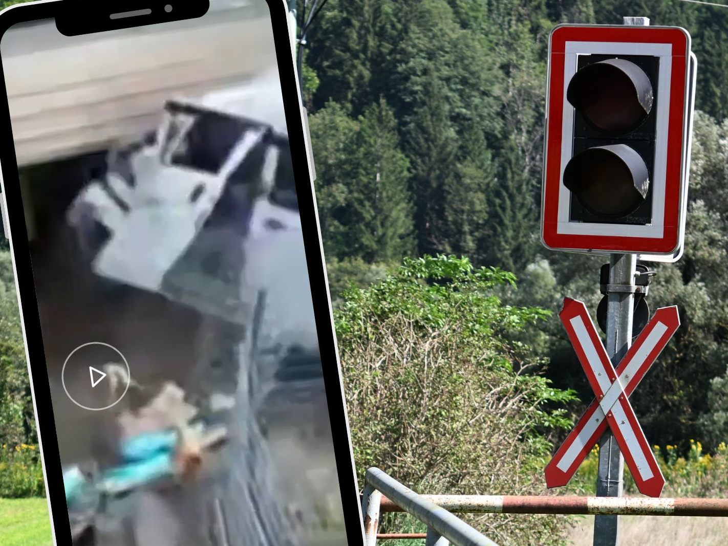 Der Fahrer kletterte nach dem Unfall praktisch unverletzt aus dem Wrack.