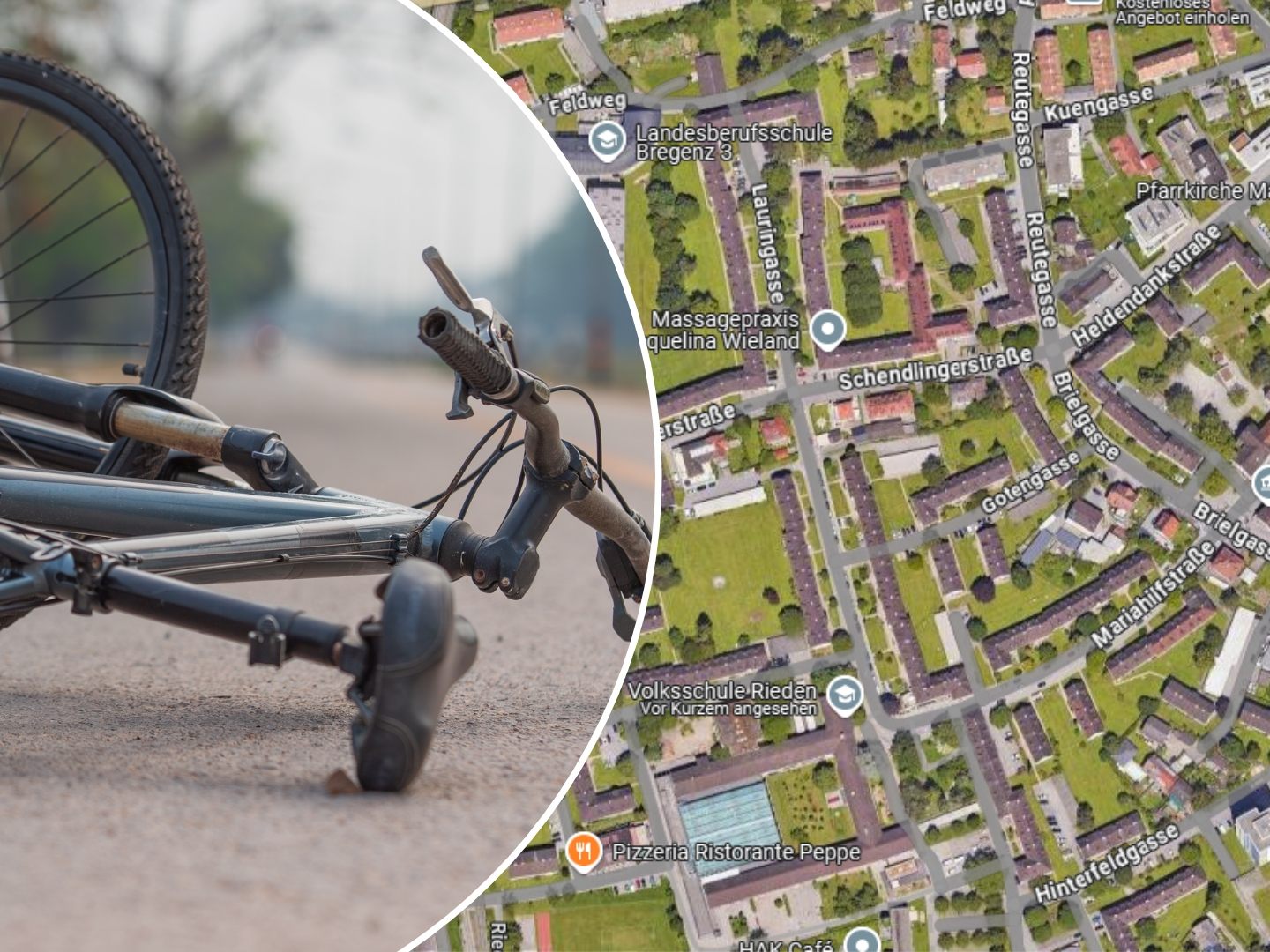 Bei dem Unfall wurde ein 15-jähriger Fahrradfahrer verletzt.