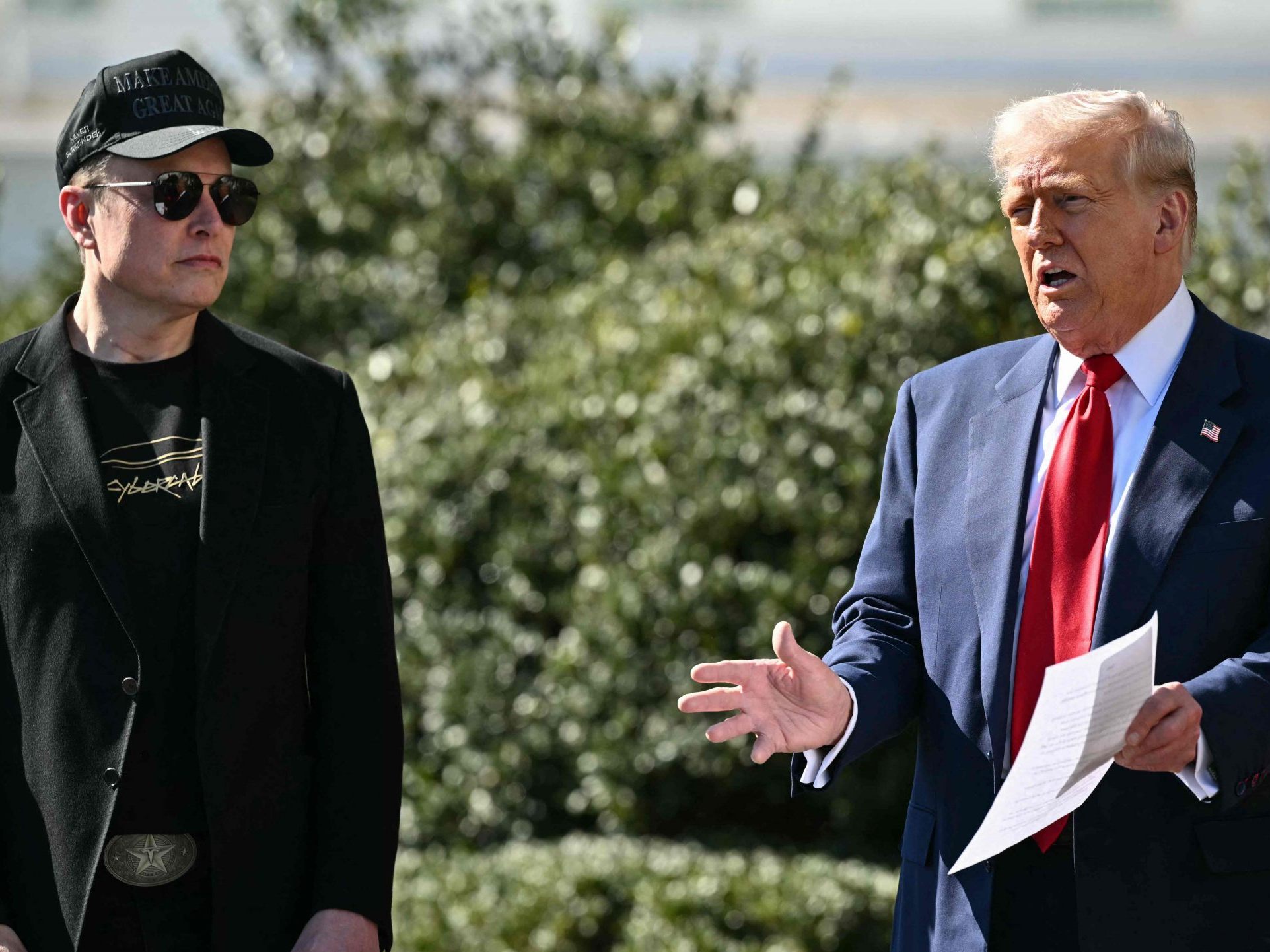 Trump bedankte sich am Freitag bei Elon Musk für seine Arbeit