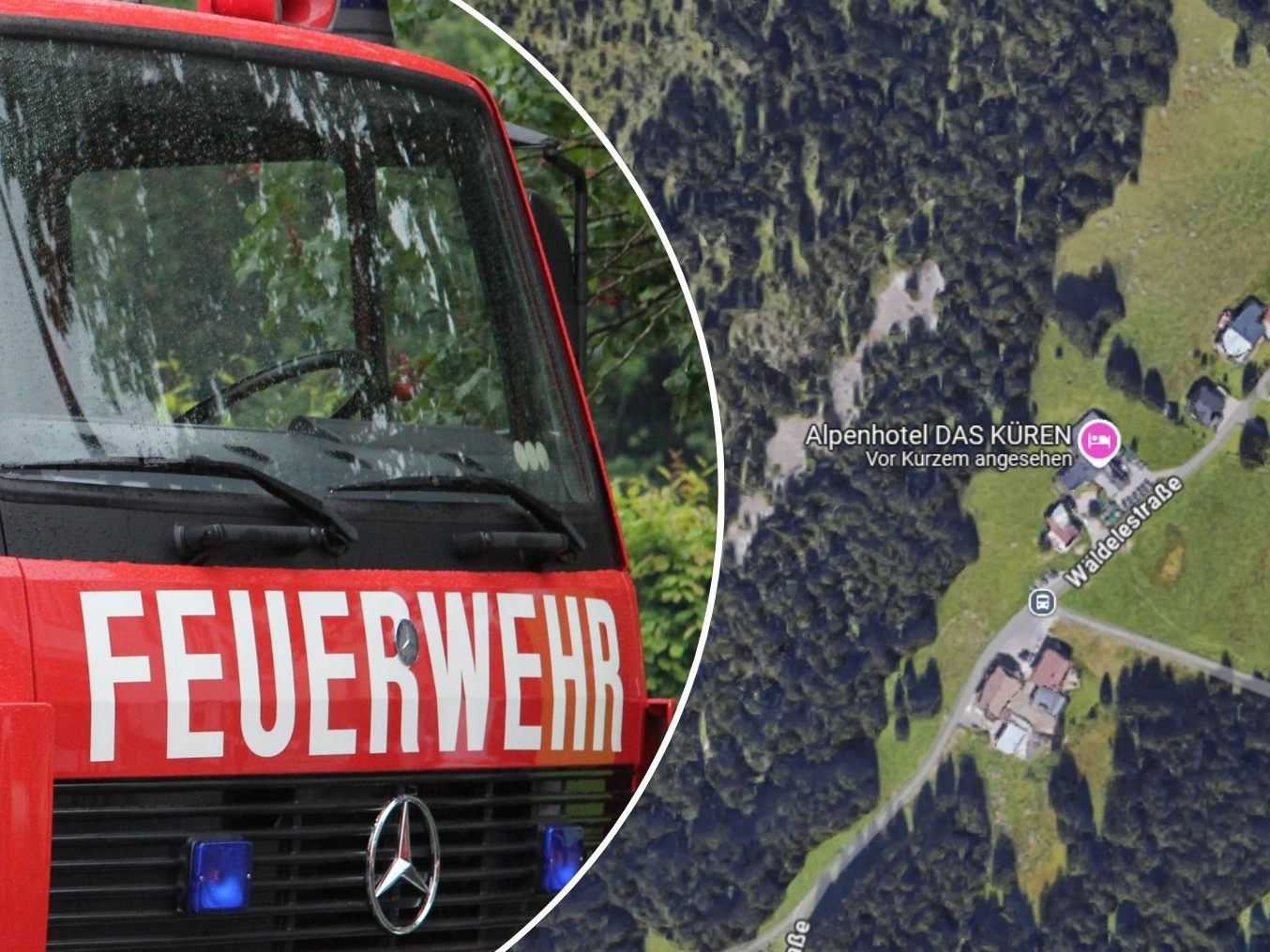 Hotelbrand in Hirschegg (SYMBOLBILD)