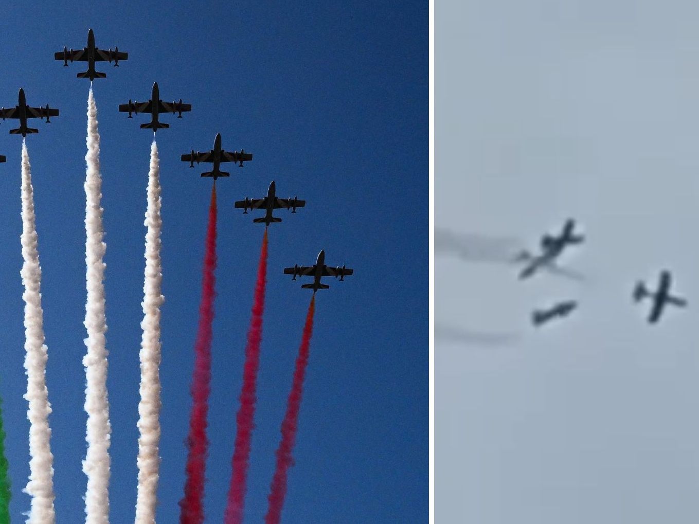 Crash bei Flugshow der "Frecce Tricolori"