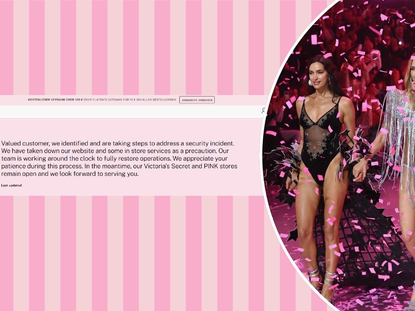 Victoria's Secret hat die Webseite vom Netz genommen - grund ist ein Sicherheitsvorfall.