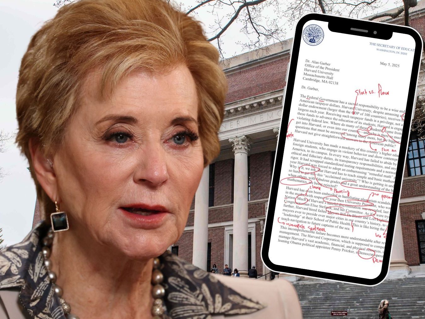 Linda McMahon erntet Spott mit Brief an die Harvard-University.