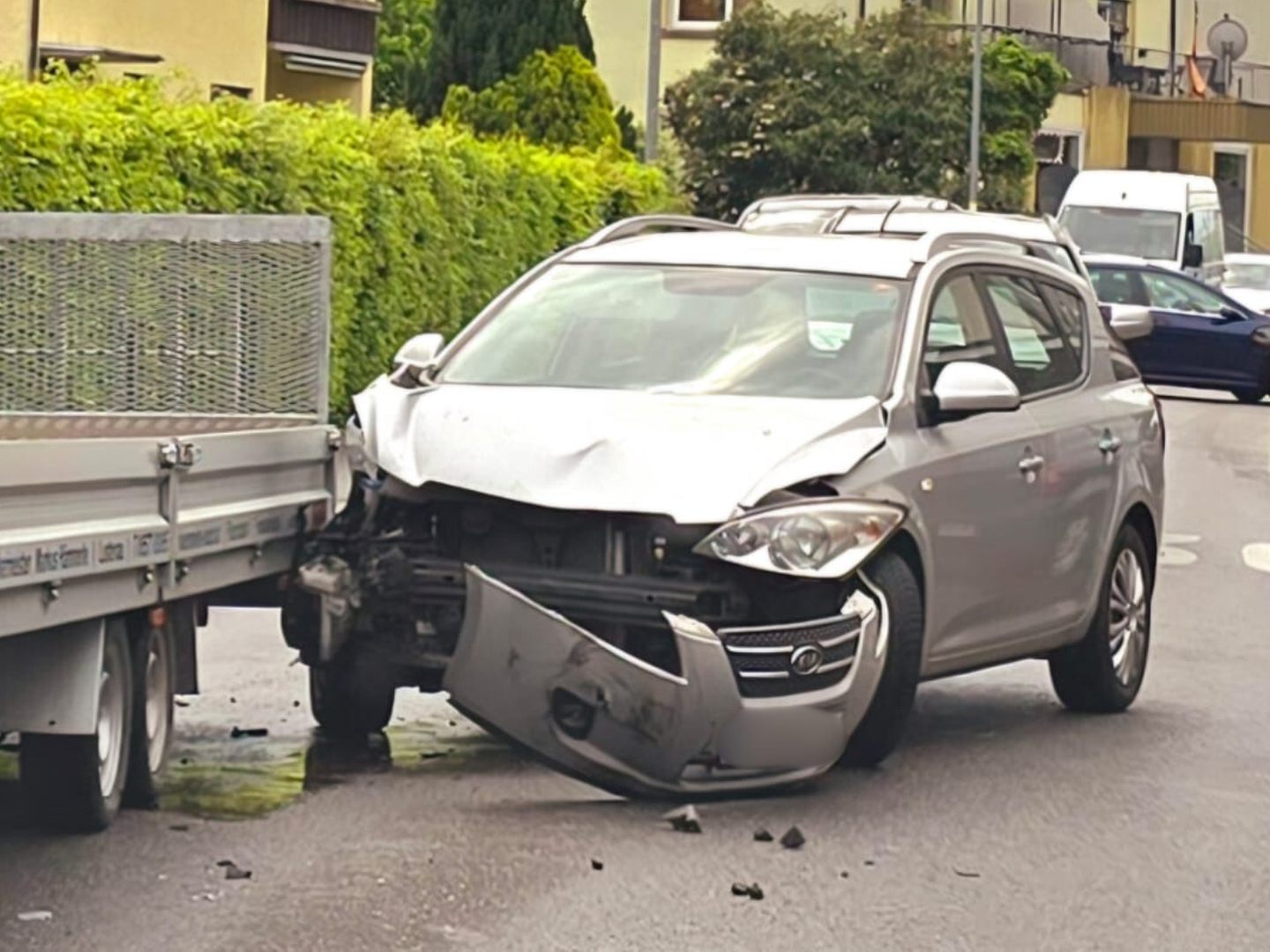 Bilder vom Unfall in Lustenau wurden der Redaktion zur Verfügung gestellt.