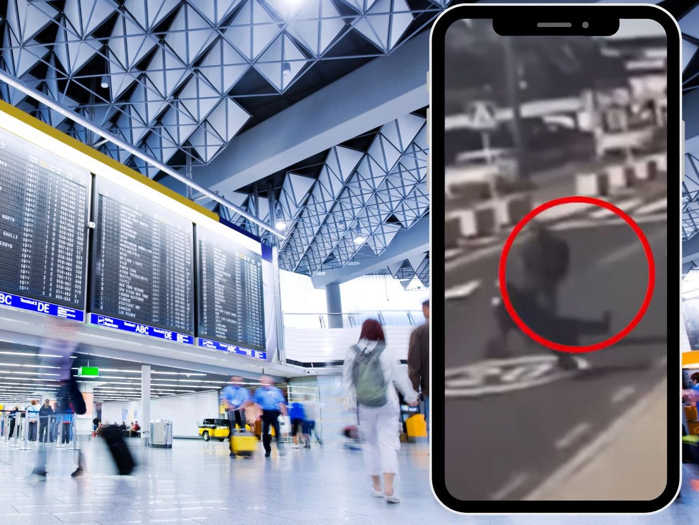 Polizei erschießt Messerangreifer an Flughafen (SYMBOLBILD)
