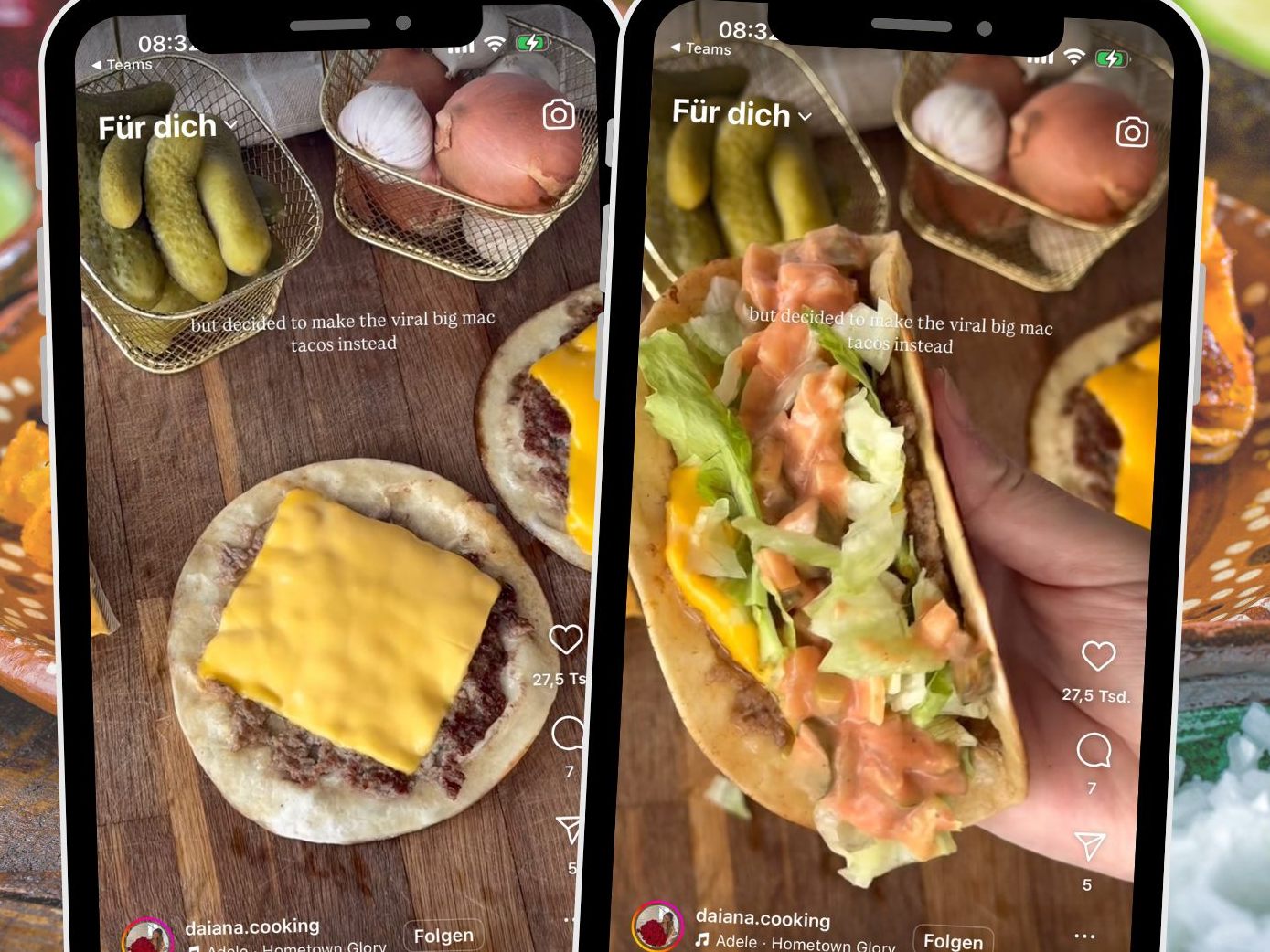 Instagram-Video zeigt schnelles Mini-Taco-Rezept.