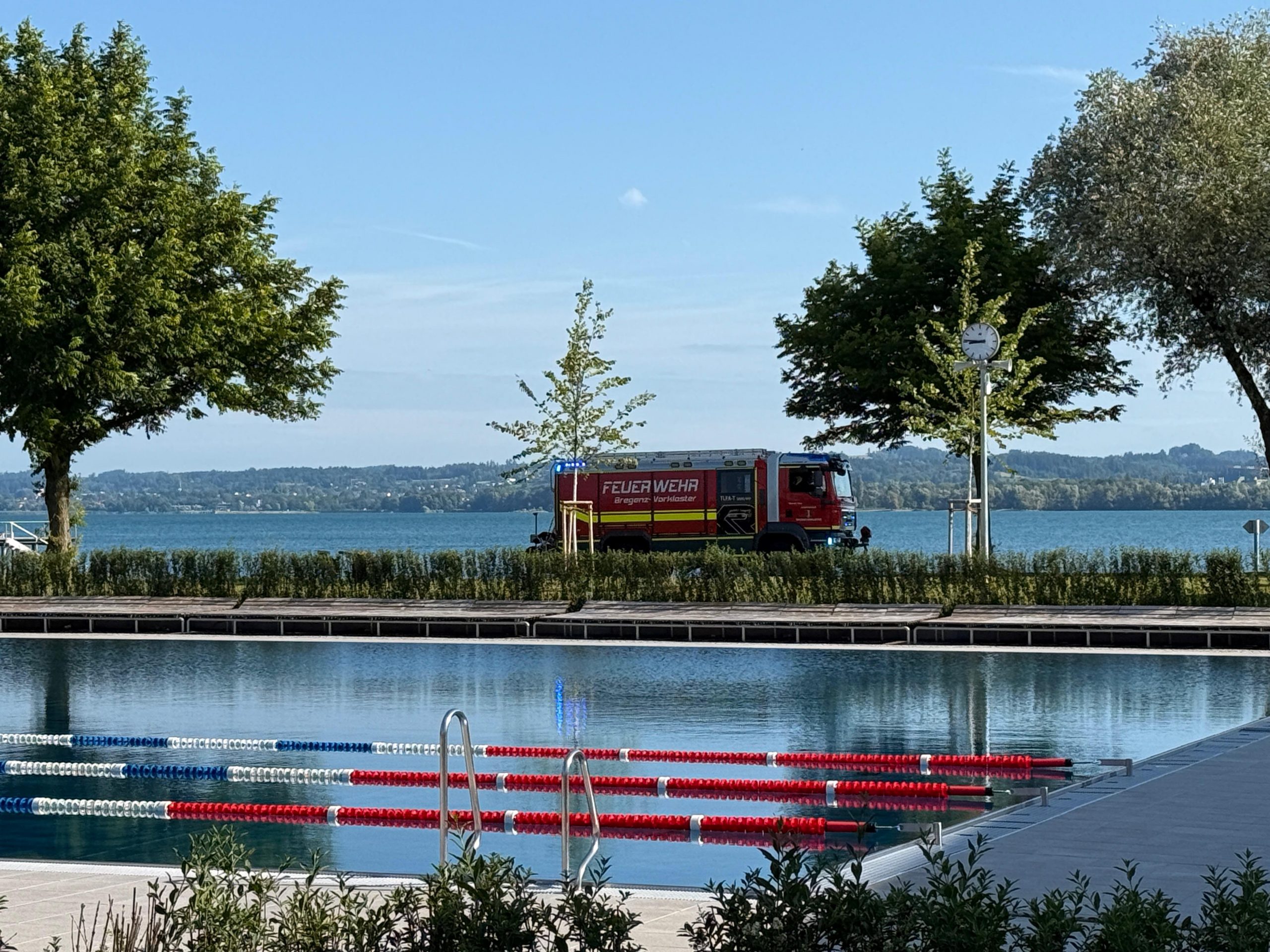 Chlorhasaustritt im Bregenzer Strandbad